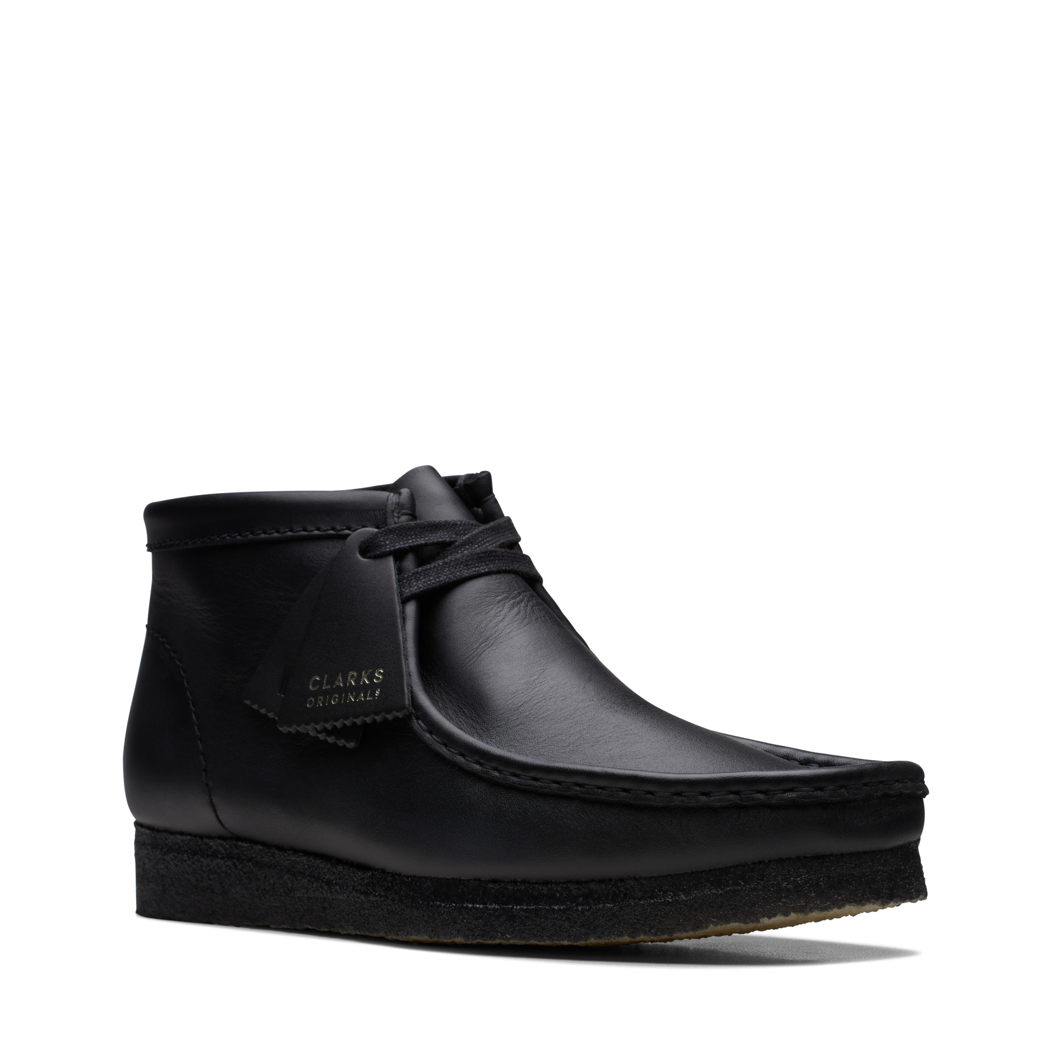 Clarks Men s Originals Wallabee Boot Black Leather 26155512 SHOE PLUS Low Prices Express Shipping 100s of Items to Choose From