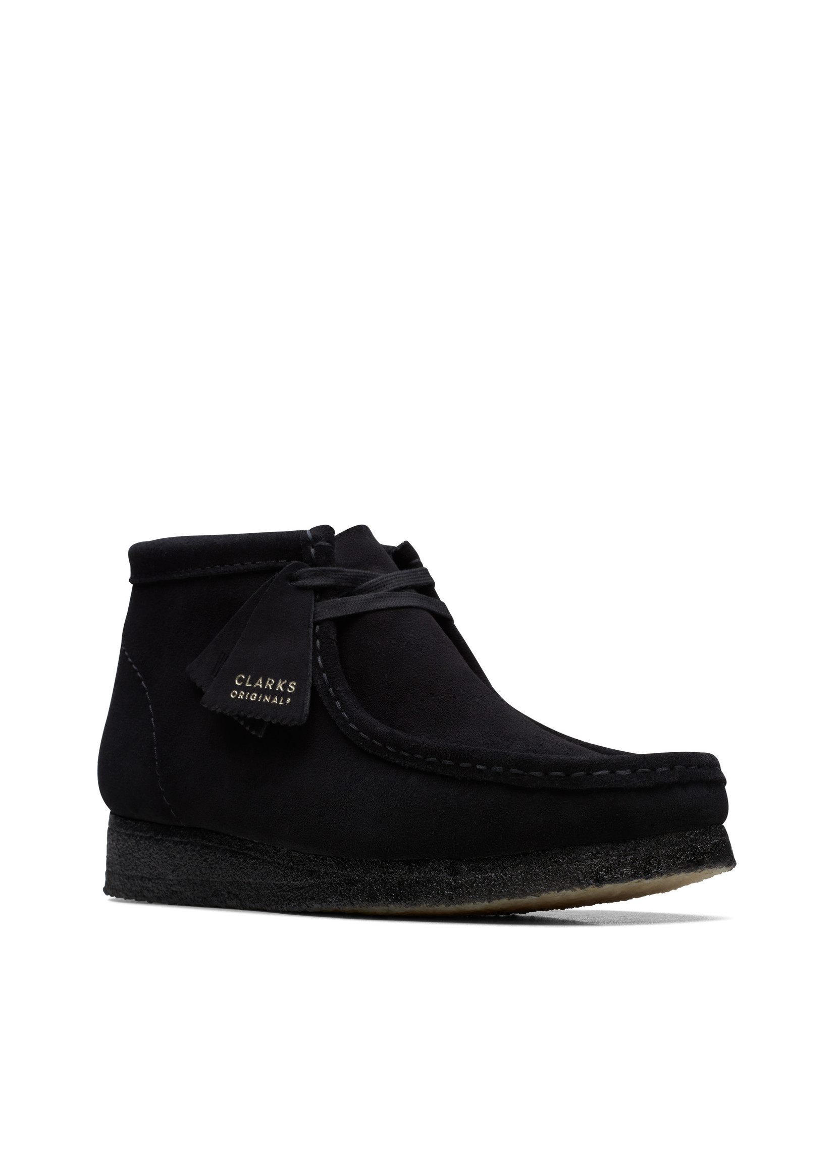 Clarks Men's Originals Wallabee Boot Black Suede | 26155517