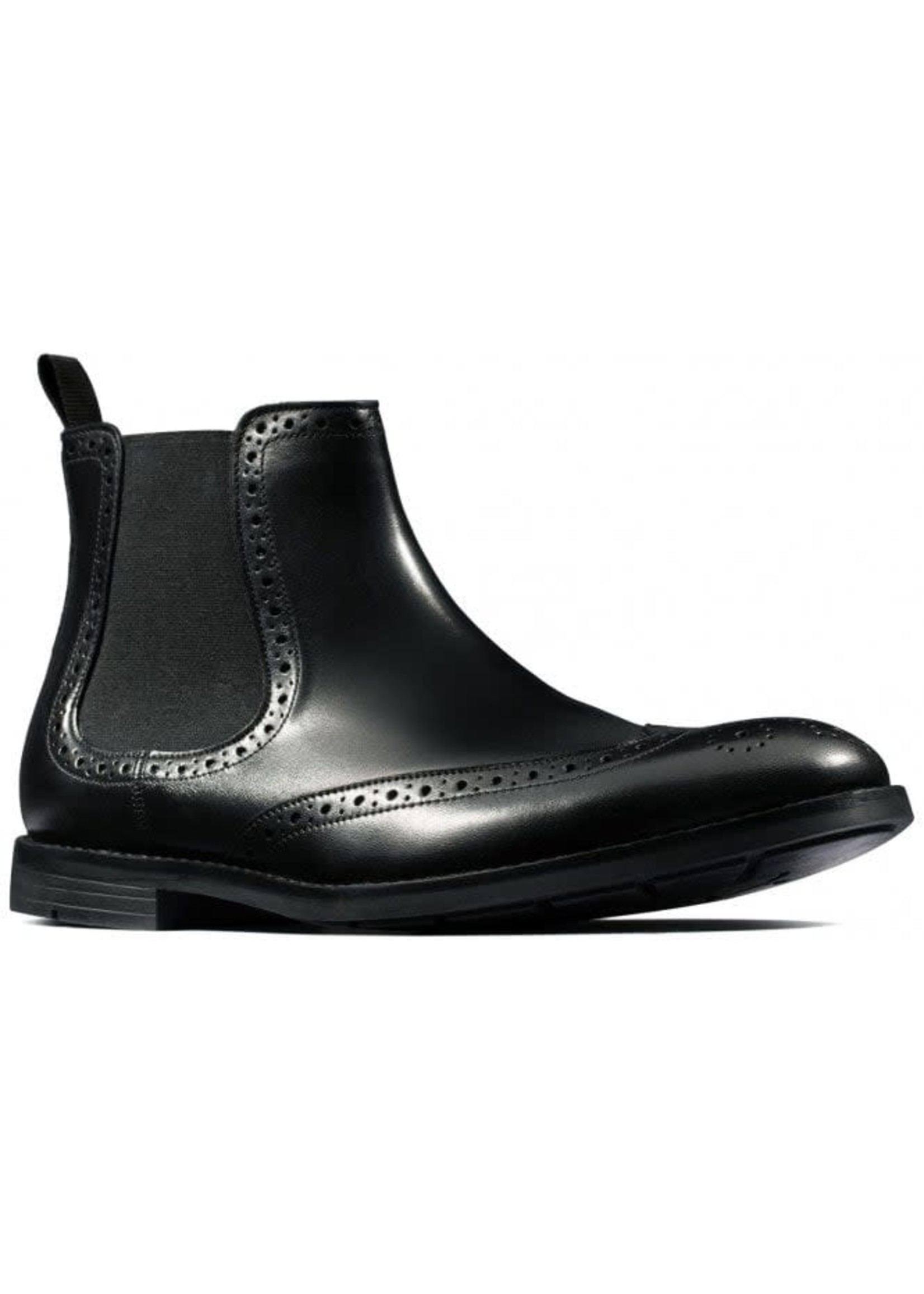 Dæmon Roux katolsk Clarks Men's Slip-On Ronnie Top Chelsea Boots 26144928 Black Leather - SHOE  PLUS