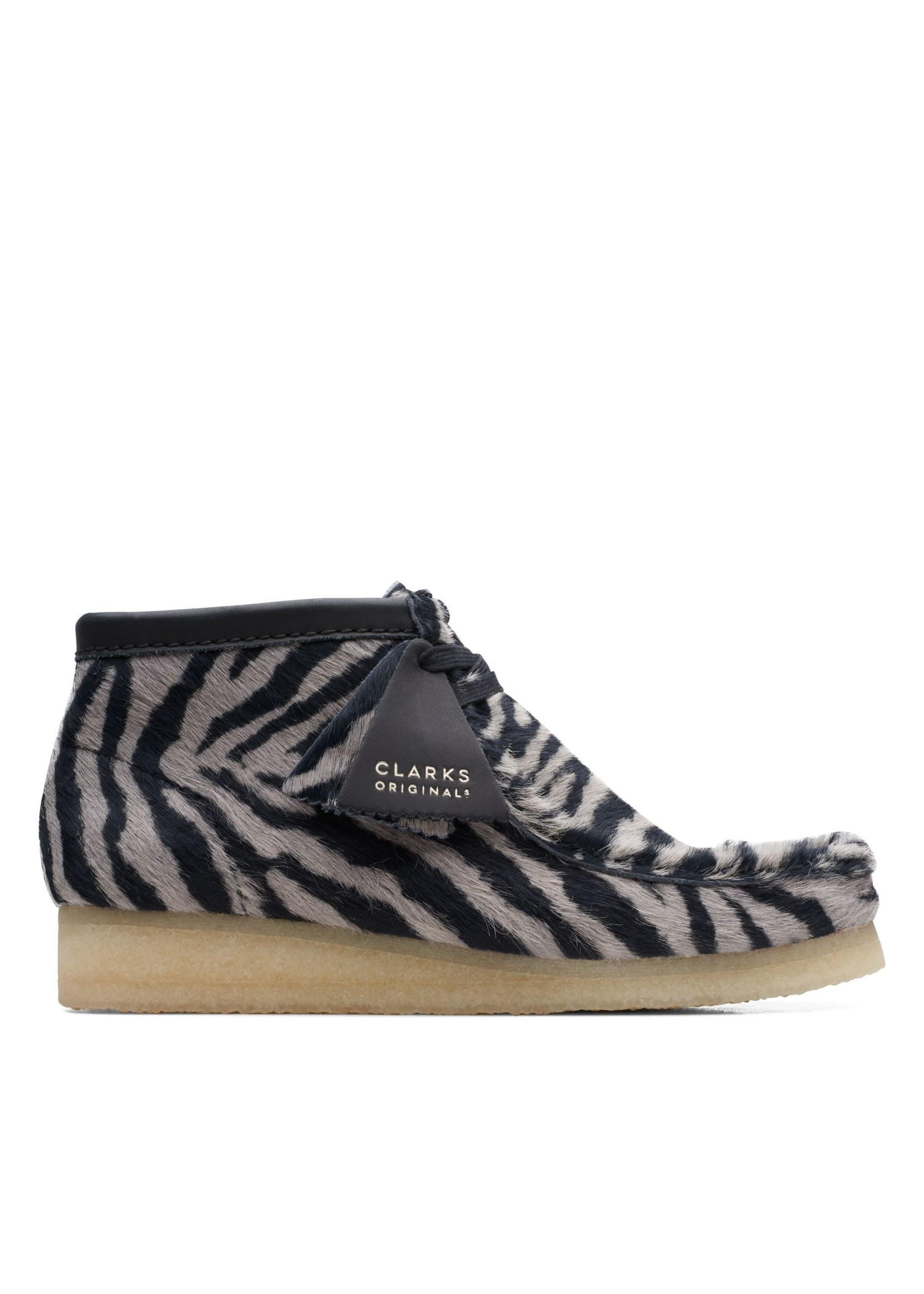 Clarks Womens Originals Icon  Wallabee Boot Zebra Print 26172717