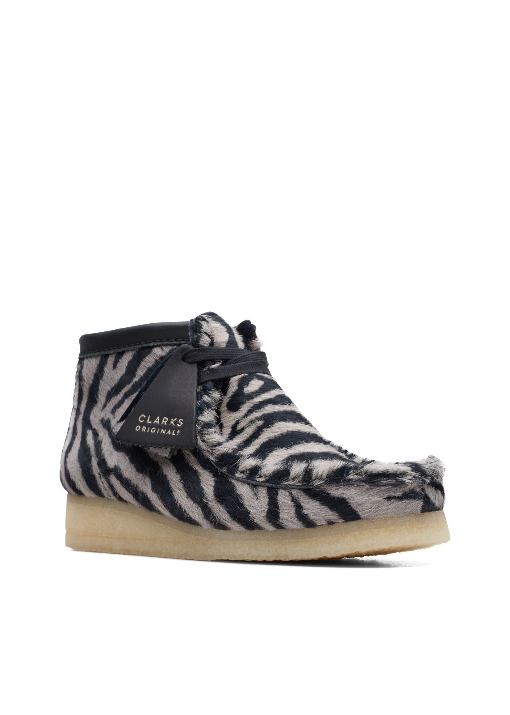 Clarks Womens Originals Icon  Wallabee Boot Zebra Print 26172717