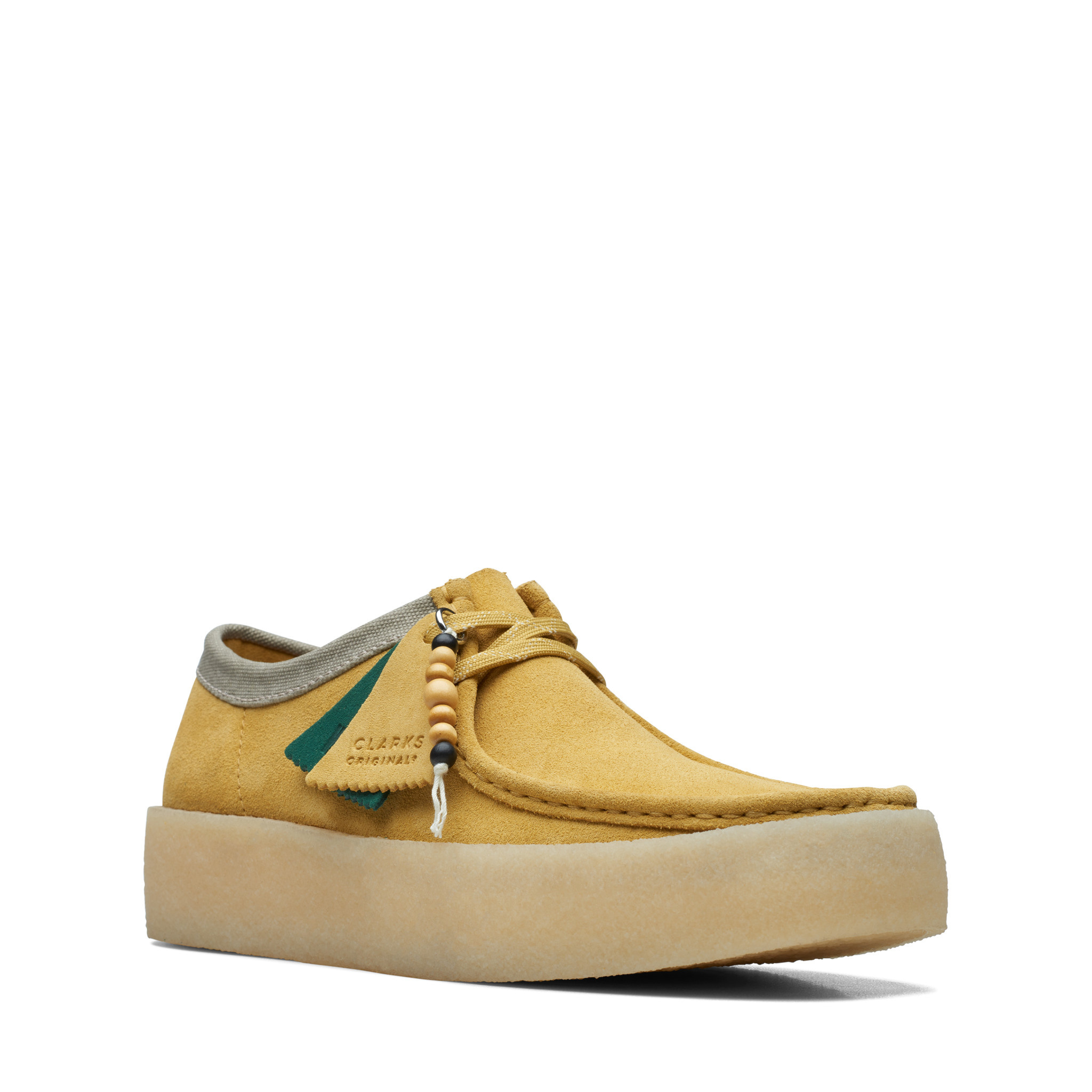 Clarks Mens Originals Wallabee Cup Amber Gold Brown