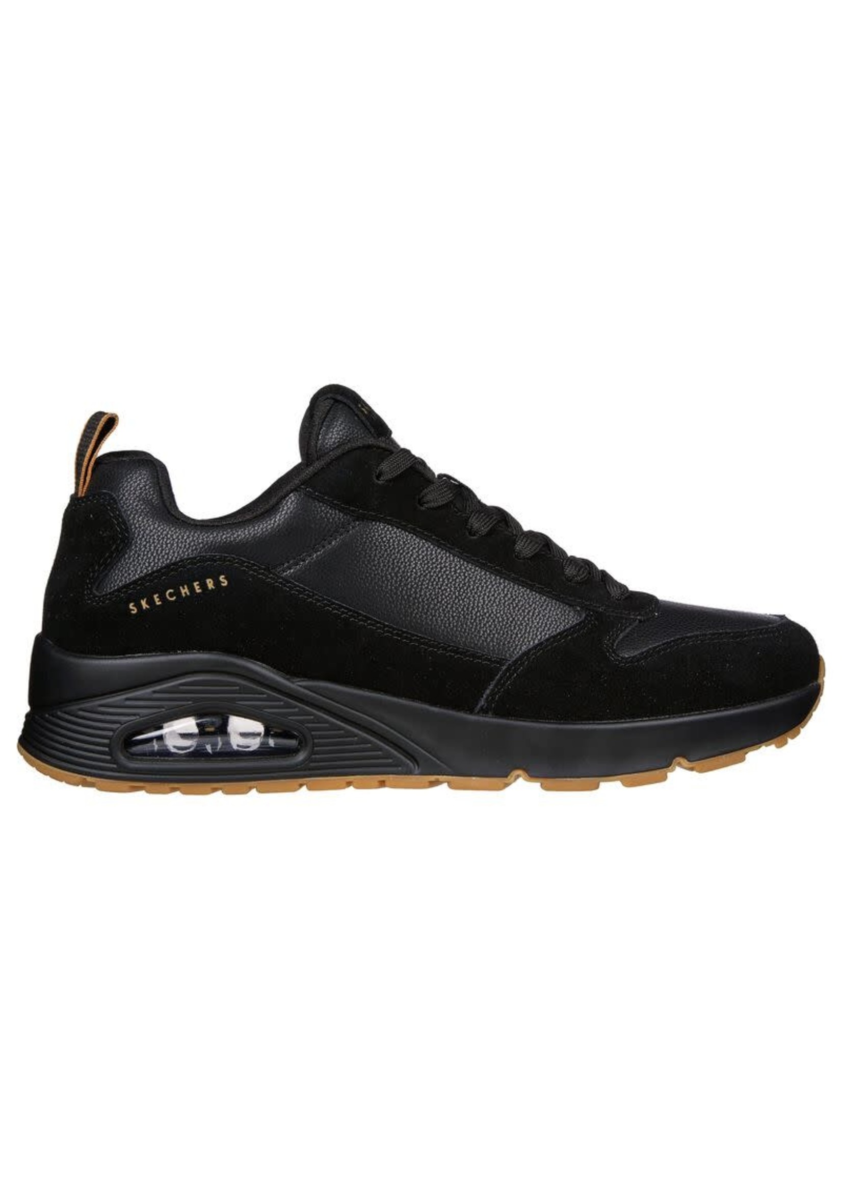 Skechers Men's Uno Stacre 52468 Sneaker Oxford, Black BBK
