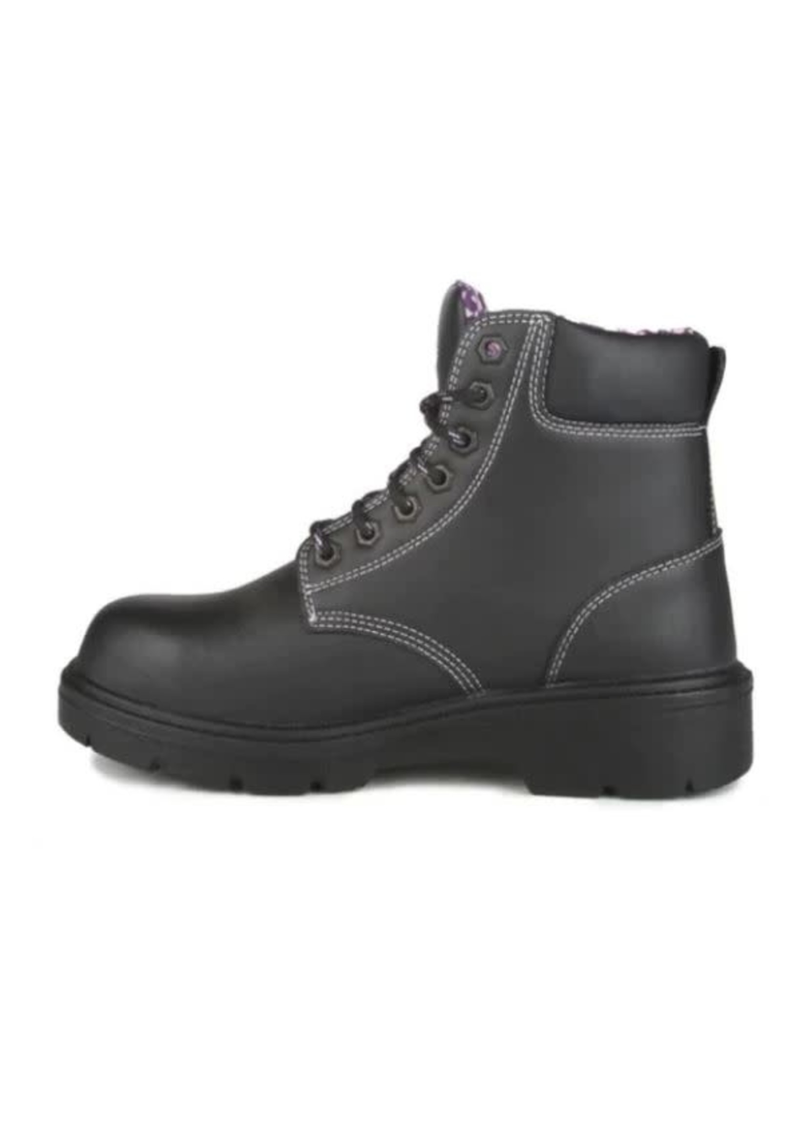 Acton Womens Prolady, Black 5″ Leather Work Boots