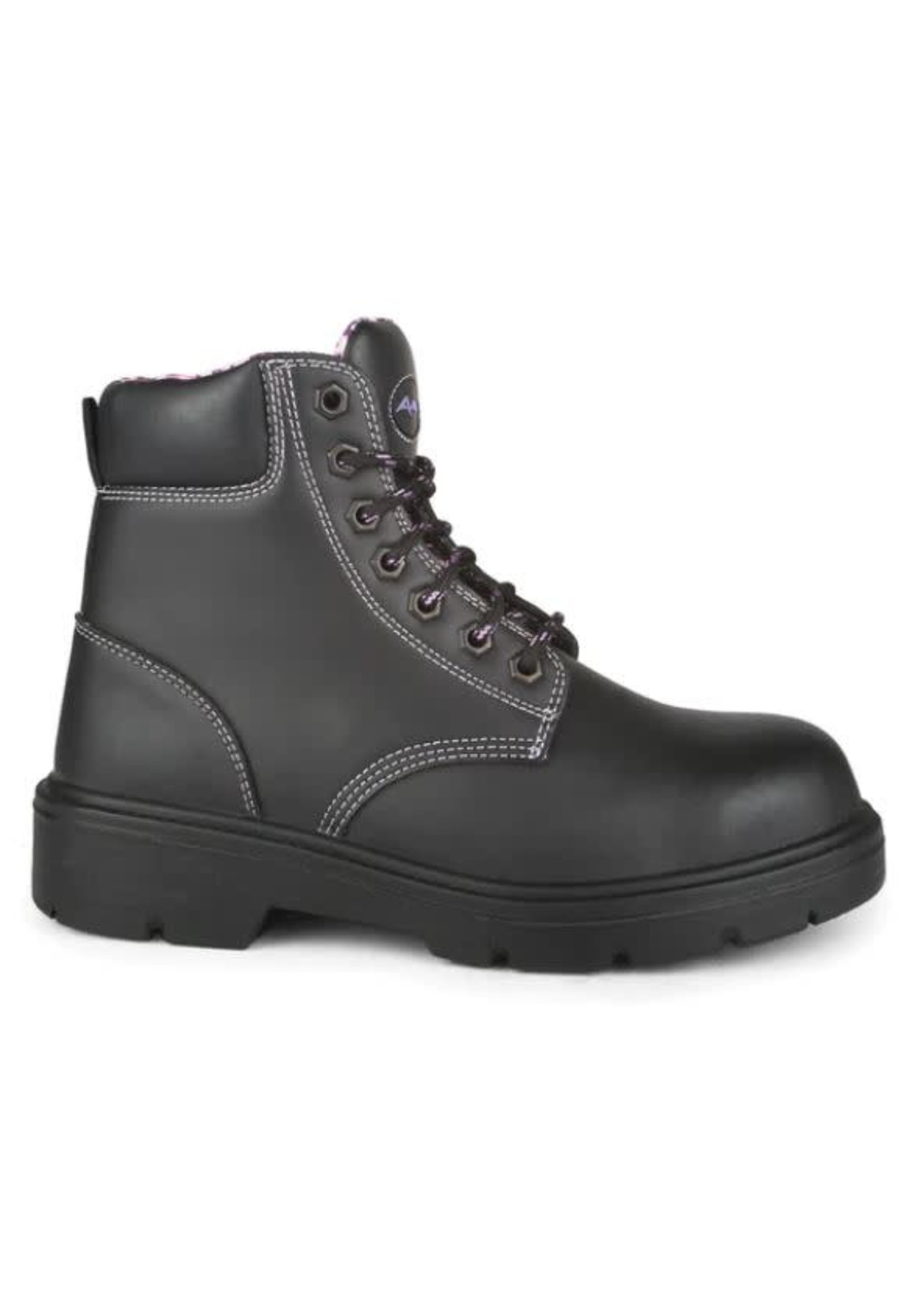 Acton Womens Prolady, Black 5″ Leather Work Boots