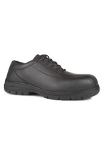 Acton Men's Fairway, Black | Extra-wide Fit Leather Safety Work Shoes