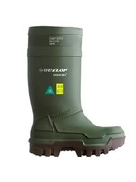 dunlop Men's Steel Toe Steel plate Purofort Explorer Safety Boots with Vibram Sole - Green/Brown