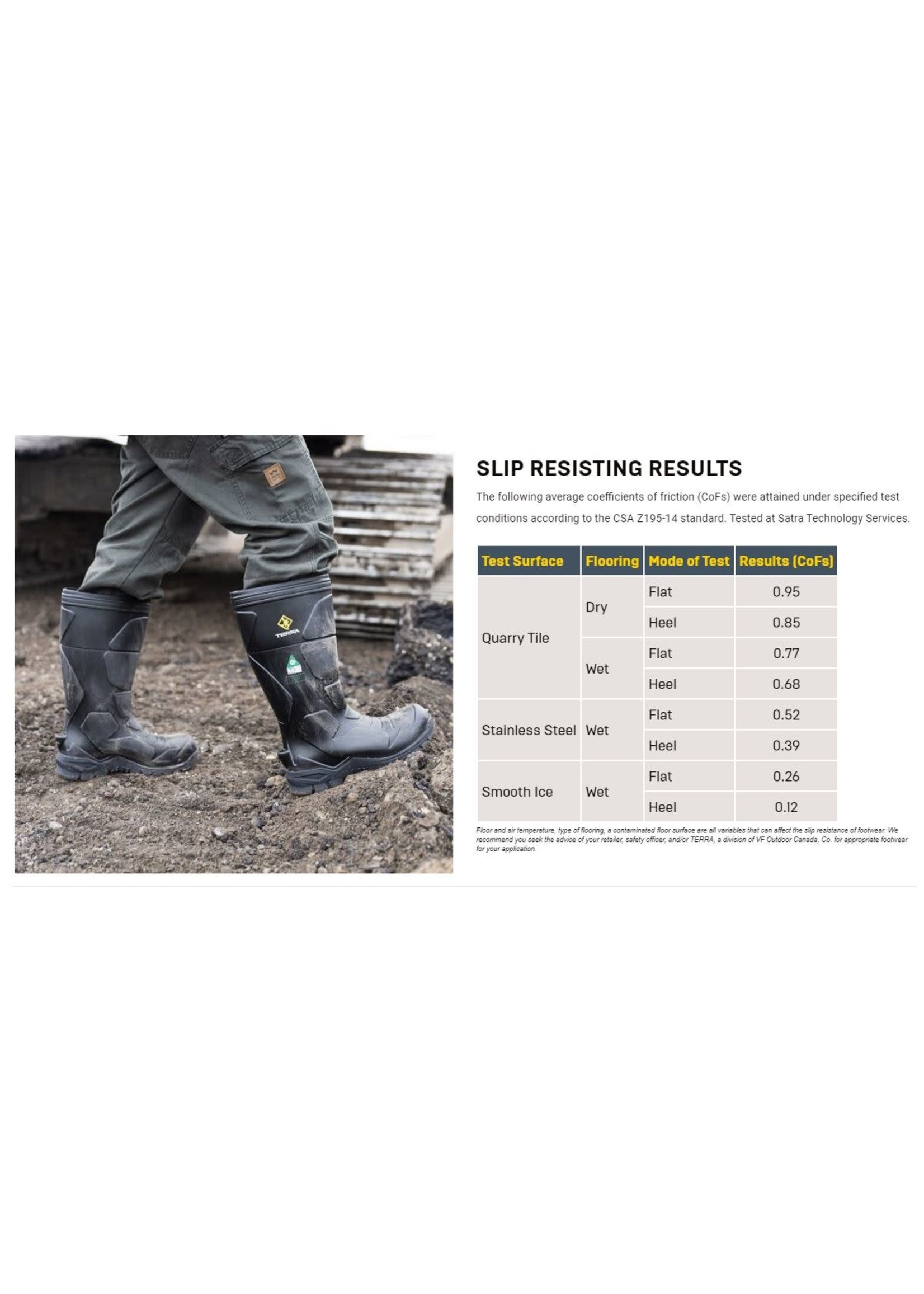 Terra Men's CSA Approved  Narvik Composite Toe Safety Work Boot with Internal Met Guard Black