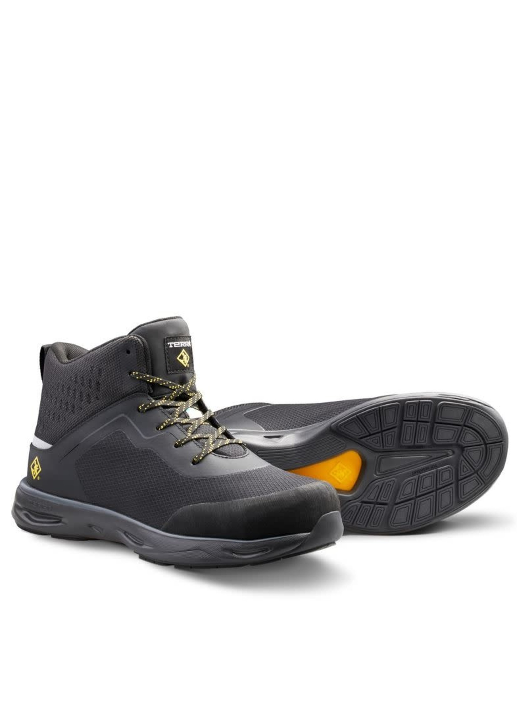 Terra Men's CSA Approved Men's Terra Lites Mid Nano Composite Toe Athletic Safety Work Shoe Black