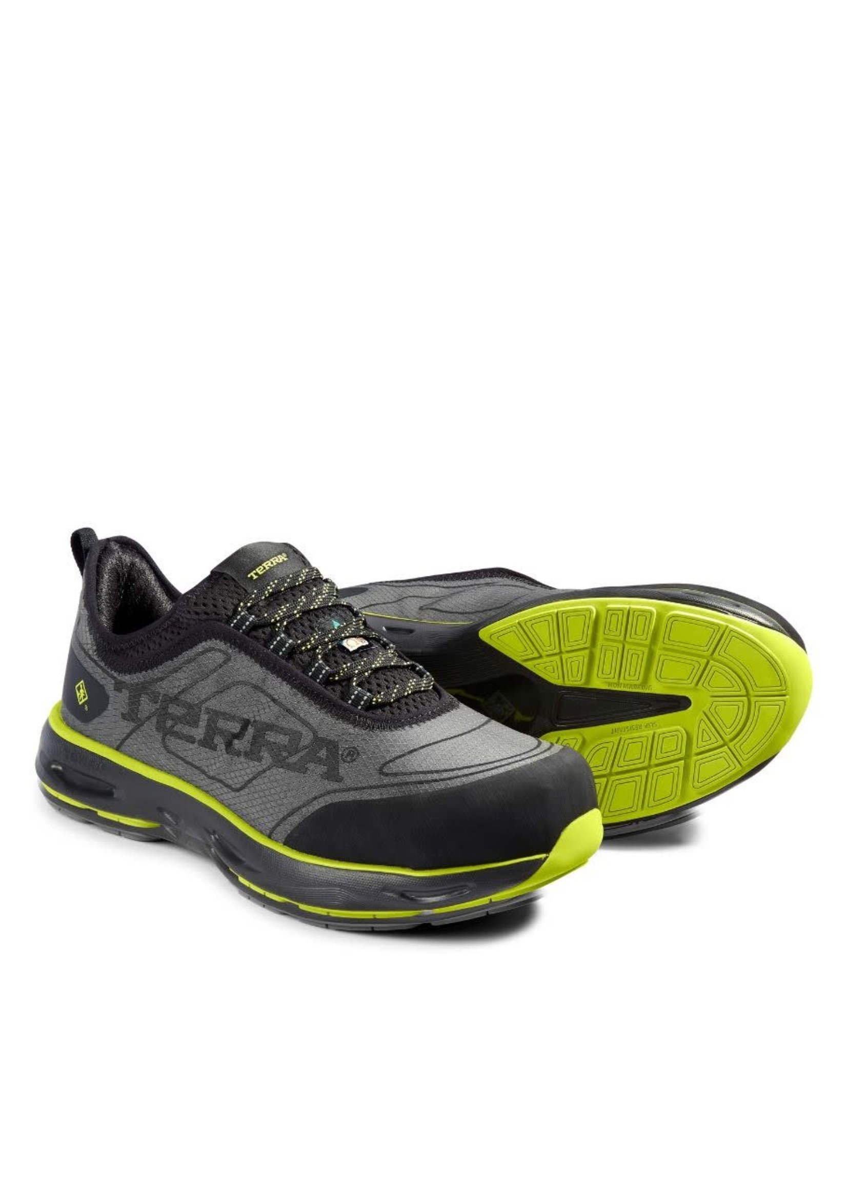 Terra Men's CSA Approved  Terra Lites Low Nano Composite Toe Athletic Safety Work Shoe Black/Lime