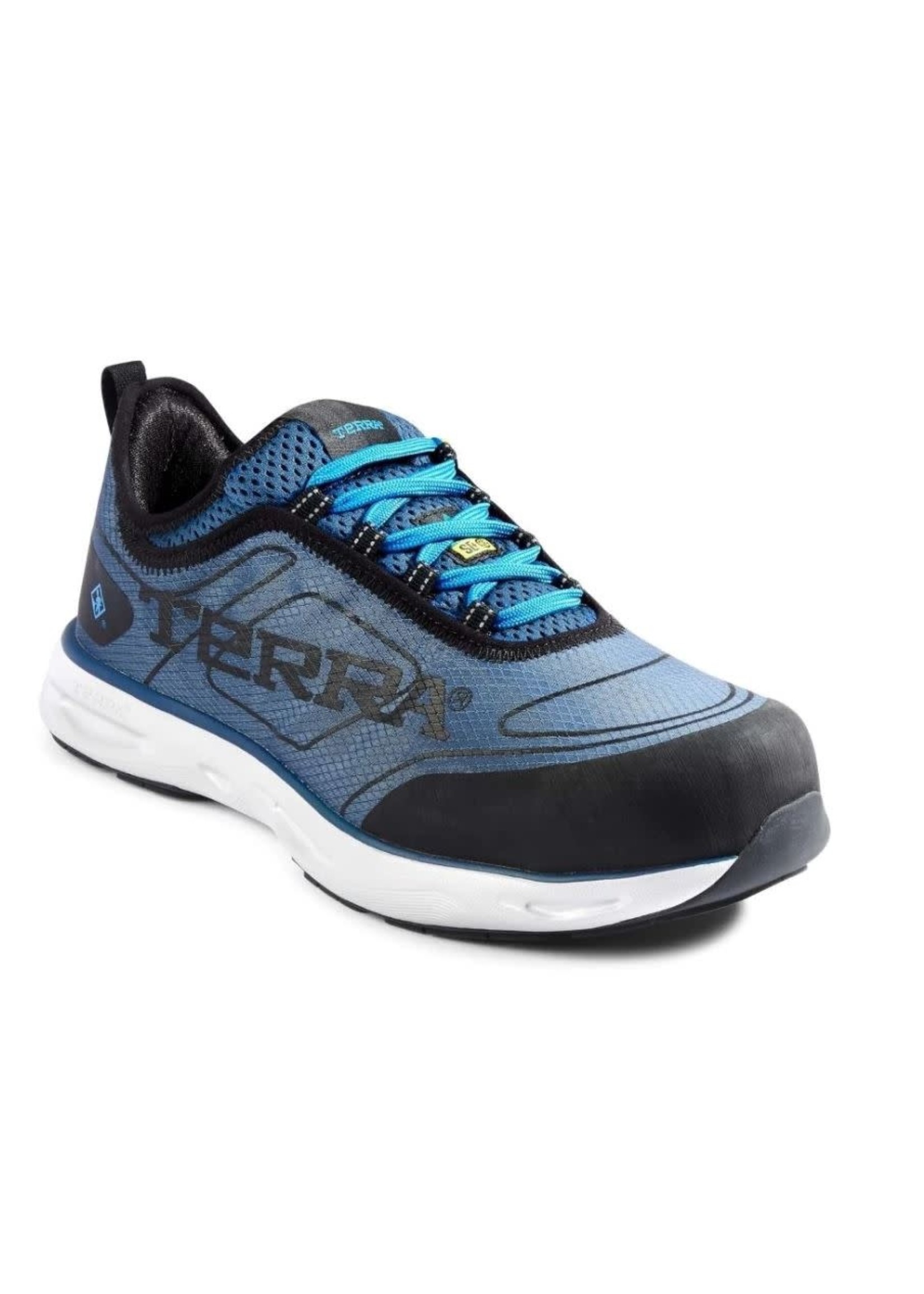 Terra Men's CSA Approved  Men's Terra Lites Low Nano Composite Toe Athletic Safety Work Shoe Baltic Blue