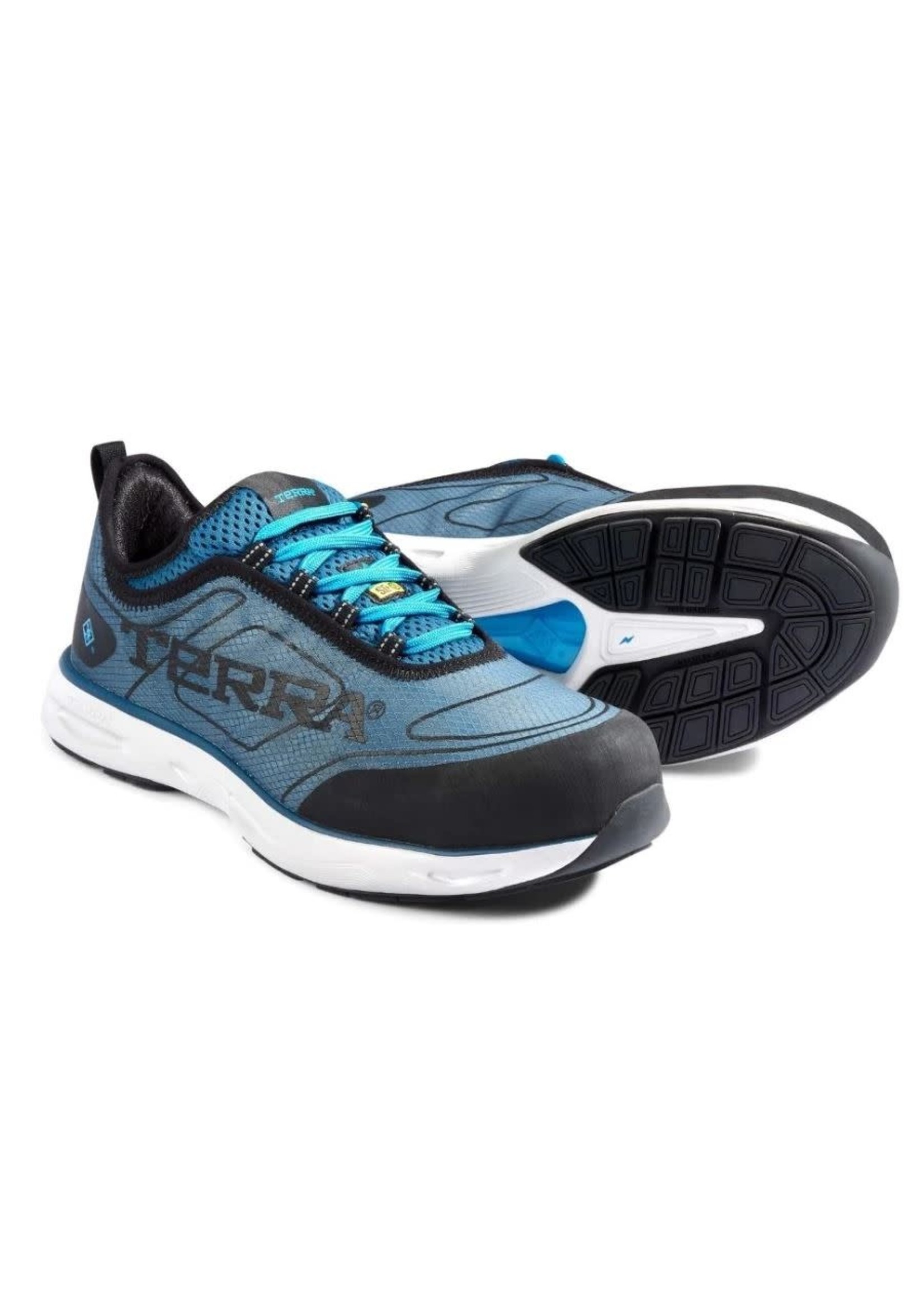 Terra Men's CSA Approved  Men's Terra Lites Low Nano Composite Toe Athletic Safety Work Shoe Baltic Blue