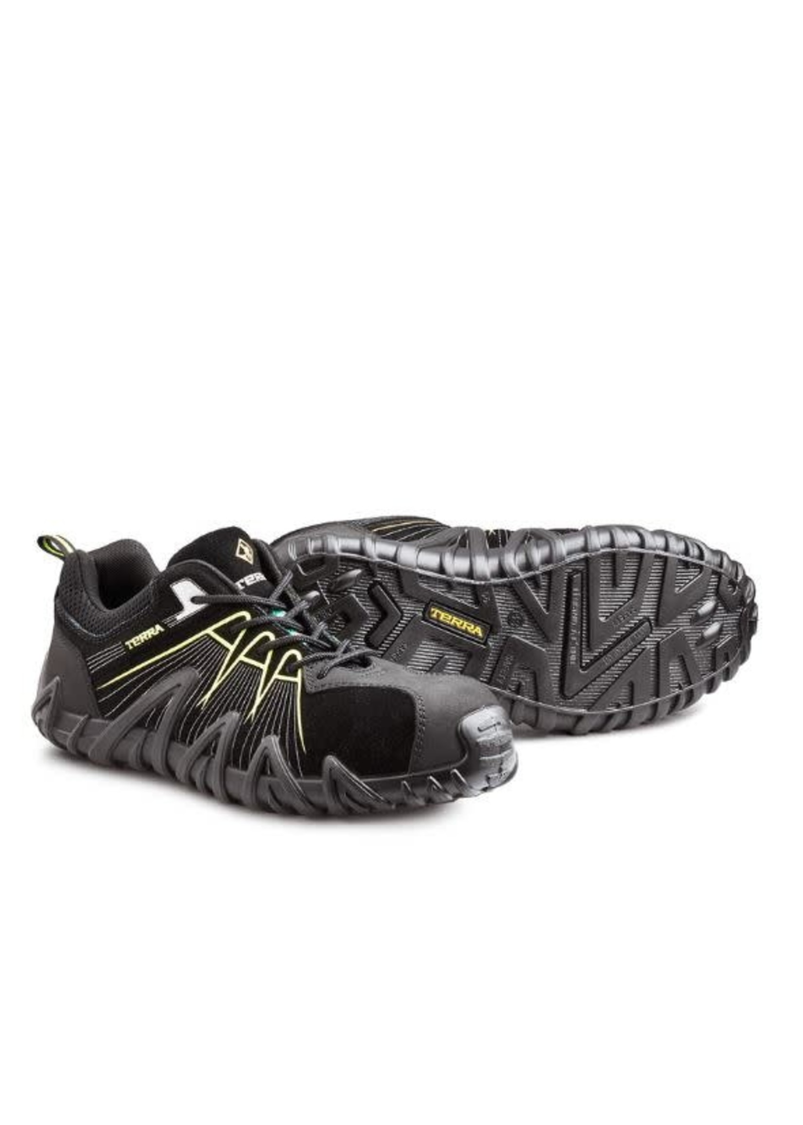 Terra Mens CSA Approved Terra Spider X Unisex Lightweight Composite Toe Work Shoe TR 108008BLL - Black/Grey/Lime