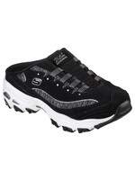 Skechers Womens D'Lites Resilient Fashion Slip On Sneaker - Black/White