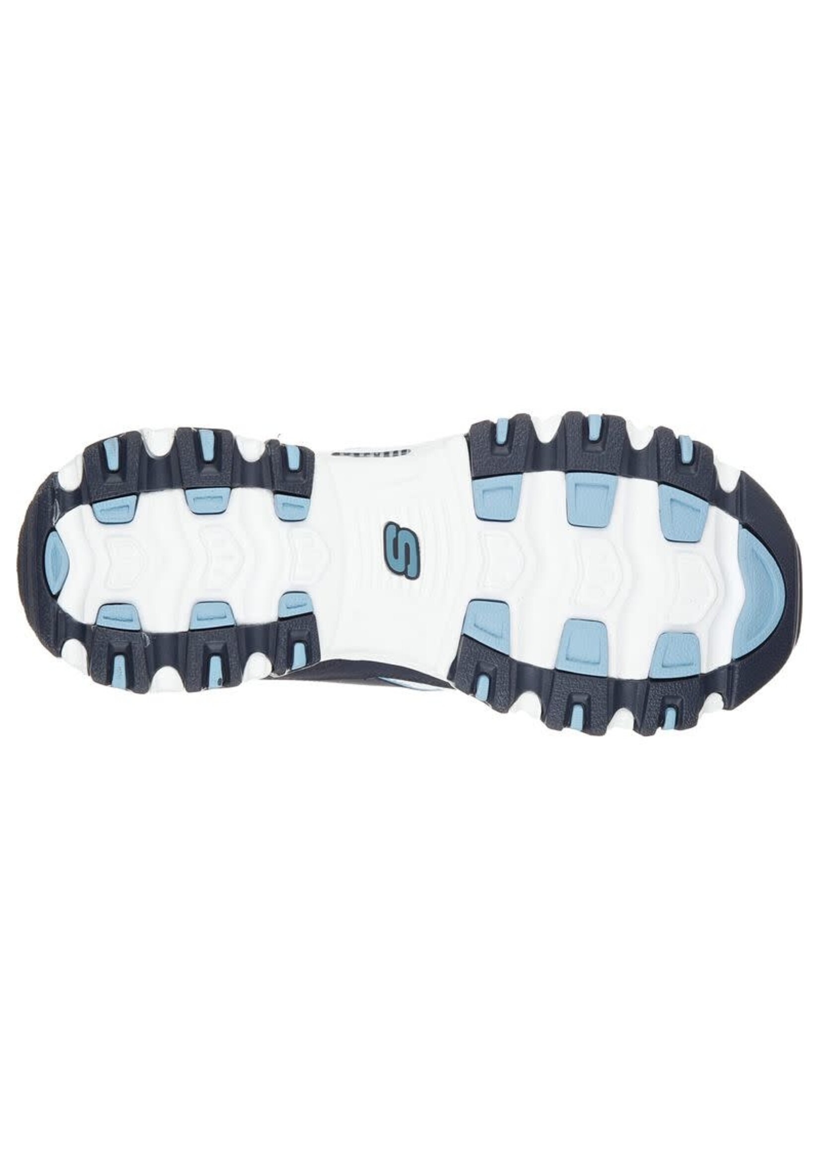 Skechers Womens D'Lites Resilient Fashion Slip On Sneaker - Navy/White