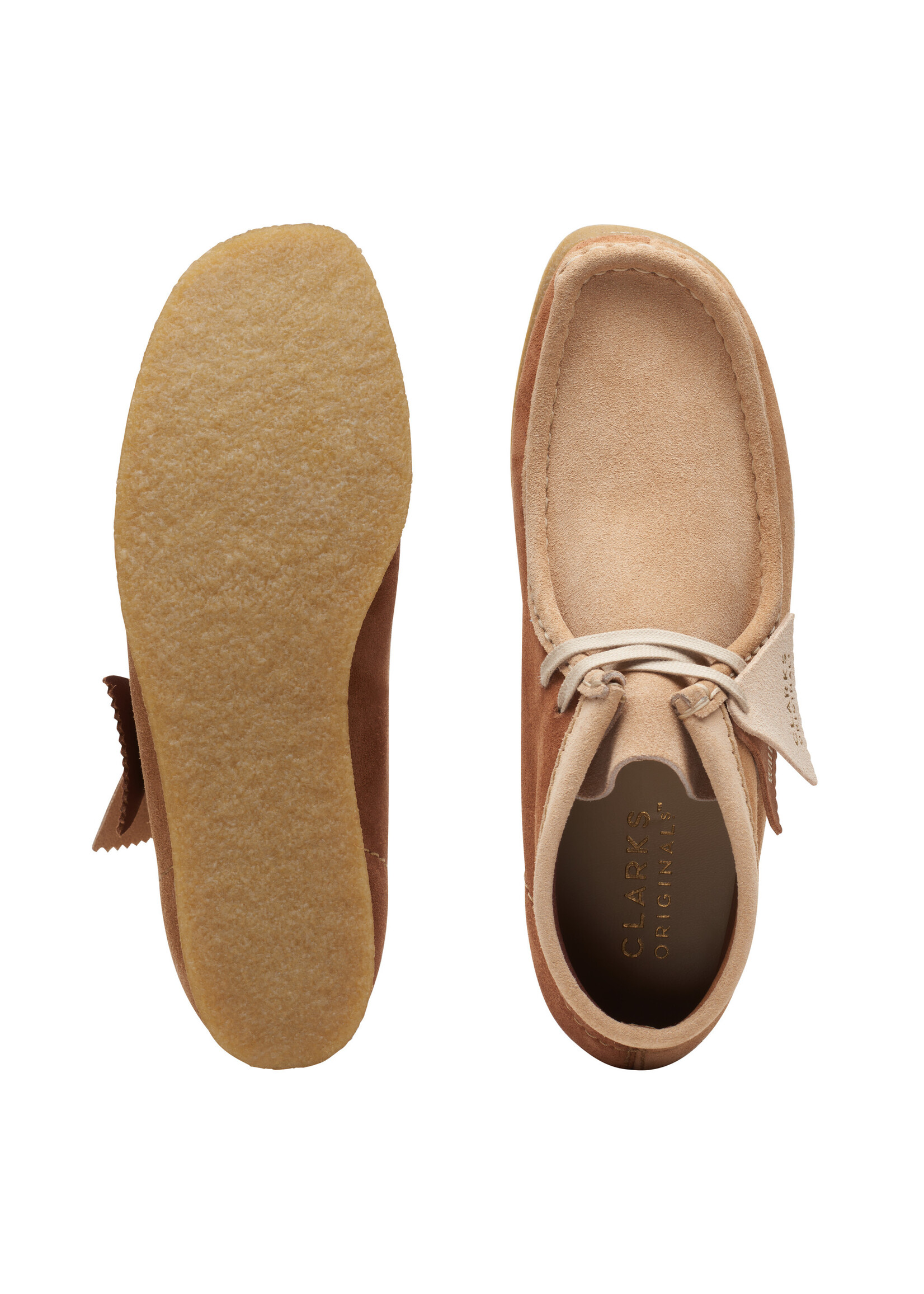 Clarks Womens Wallabee Boot. Tan Combi Brown | 26169841