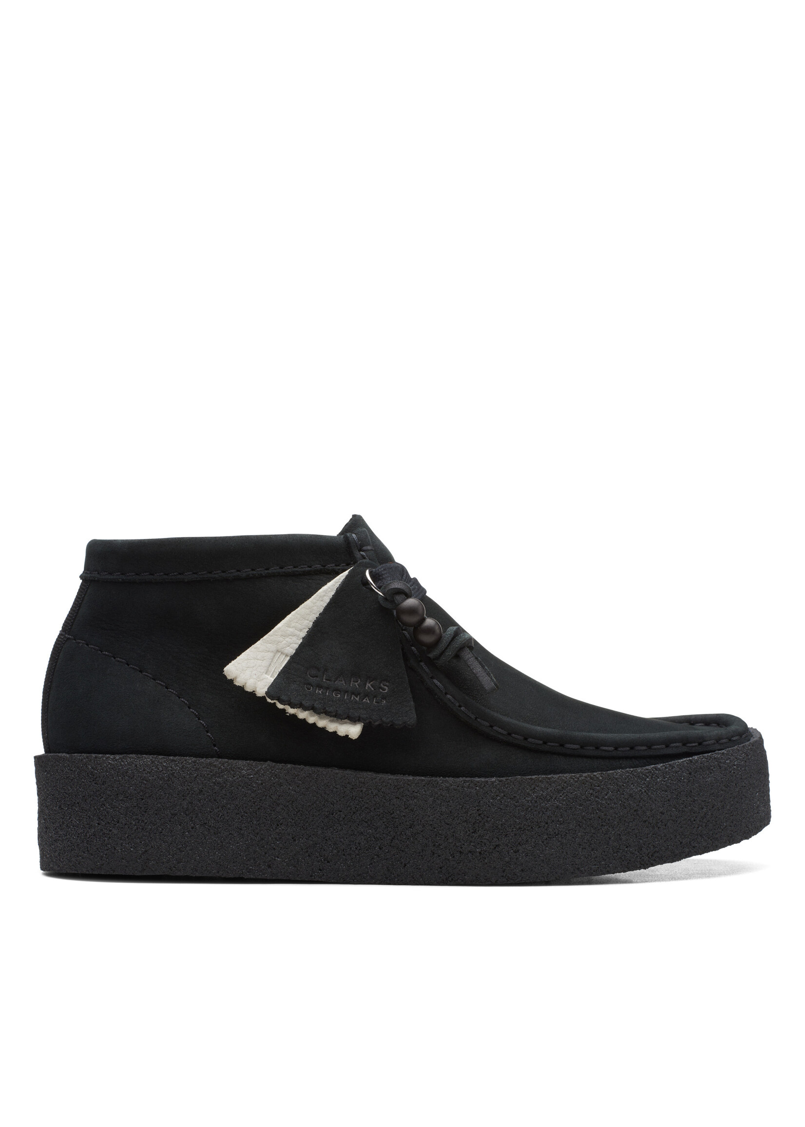 Clarks Womens WallabeeCup Boott Black Nubuck  | 26168980