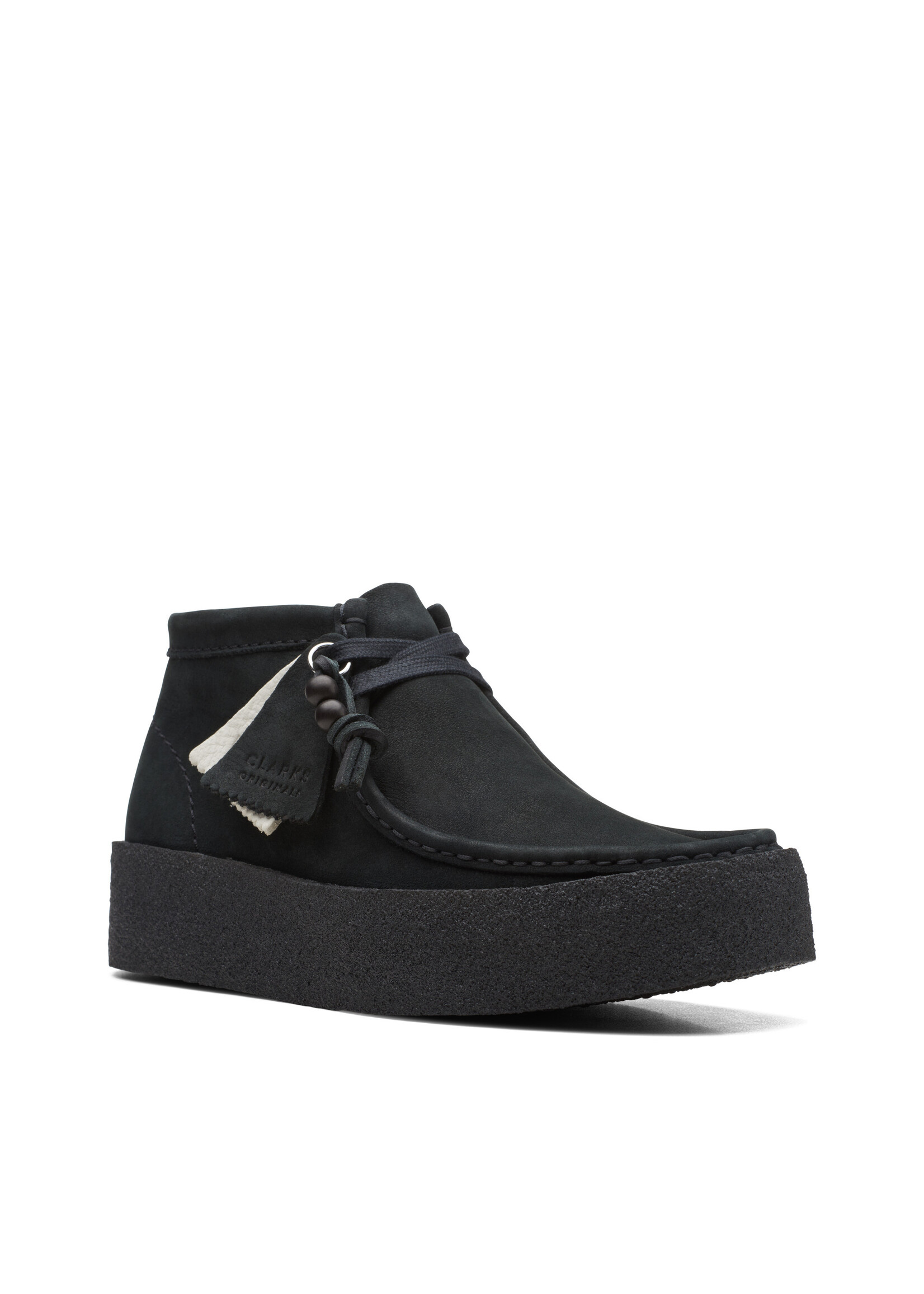 Clarks Womens WallabeeCup Boott Black Nubuck  | 26168980