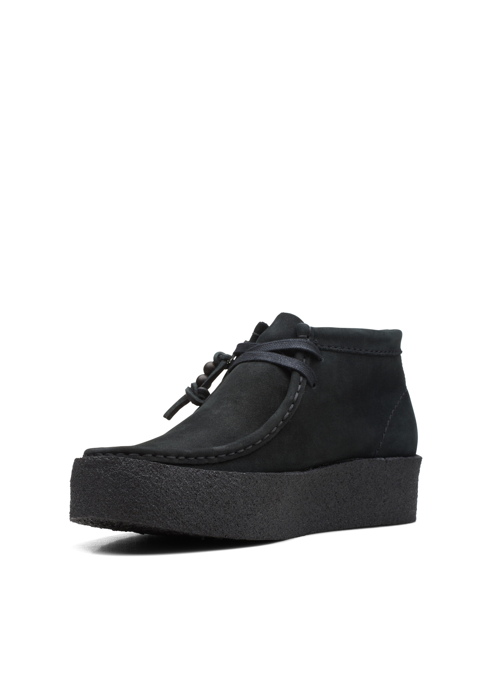Clarks Womens WallabeeCup Boott Black Nubuck  | 26168980