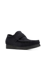 Clarks Mens Originals Wallabee  Loafer Shoes Black Suede | 26172503