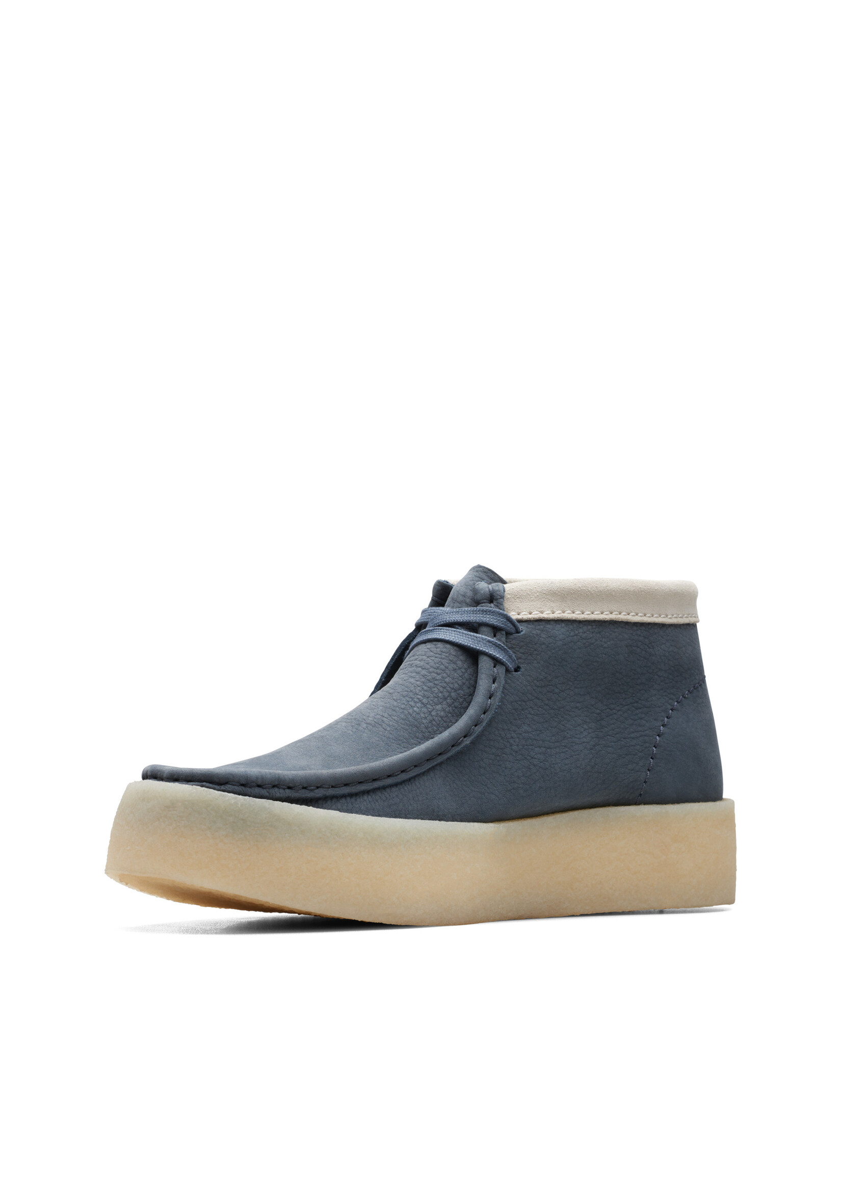 Clarks Mens Originals Icon Wallabee Cup Boot Blue Nubuck 26171091