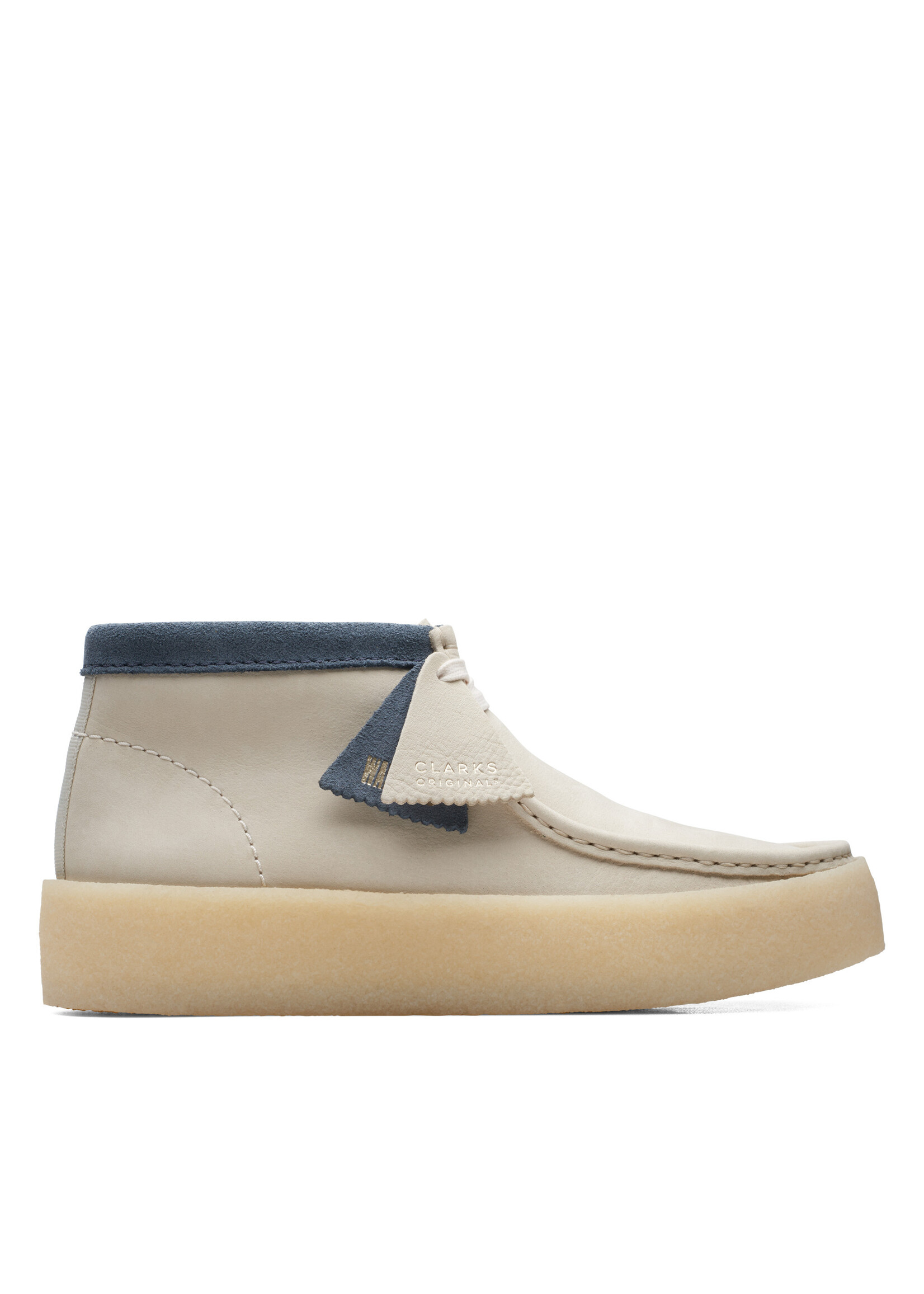Clarks Mens Originals Icon Wallabee Cup Boot White Nubuck 26171090