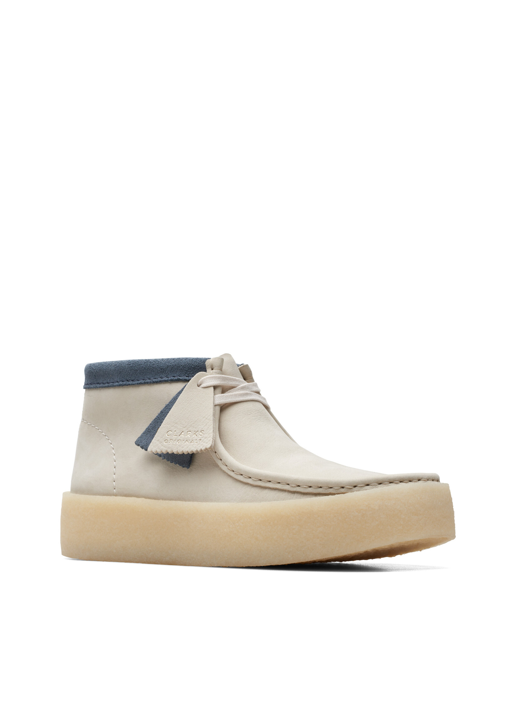Clarks Mens Originals Icon Wallabee Cup Boot White Nubuck 26171090