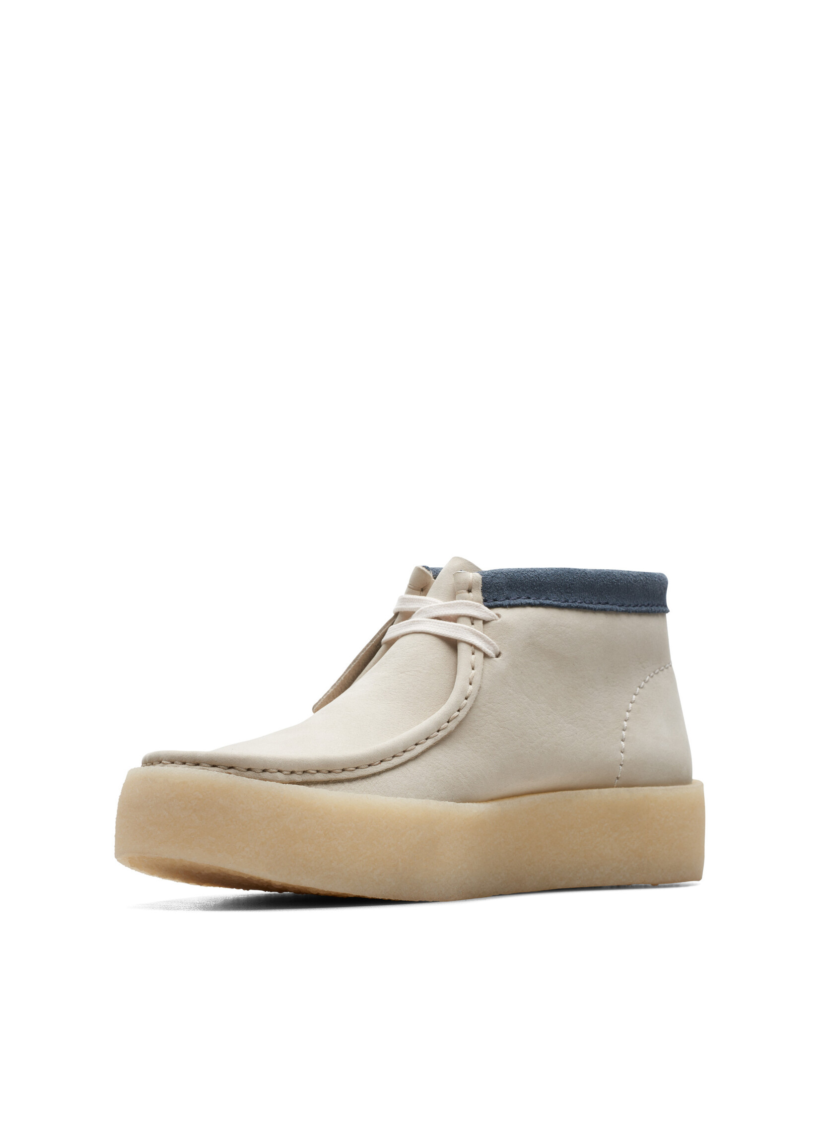 Clarks Mens Originals Icon Wallabee Cup Boot White Nubuck 26171090