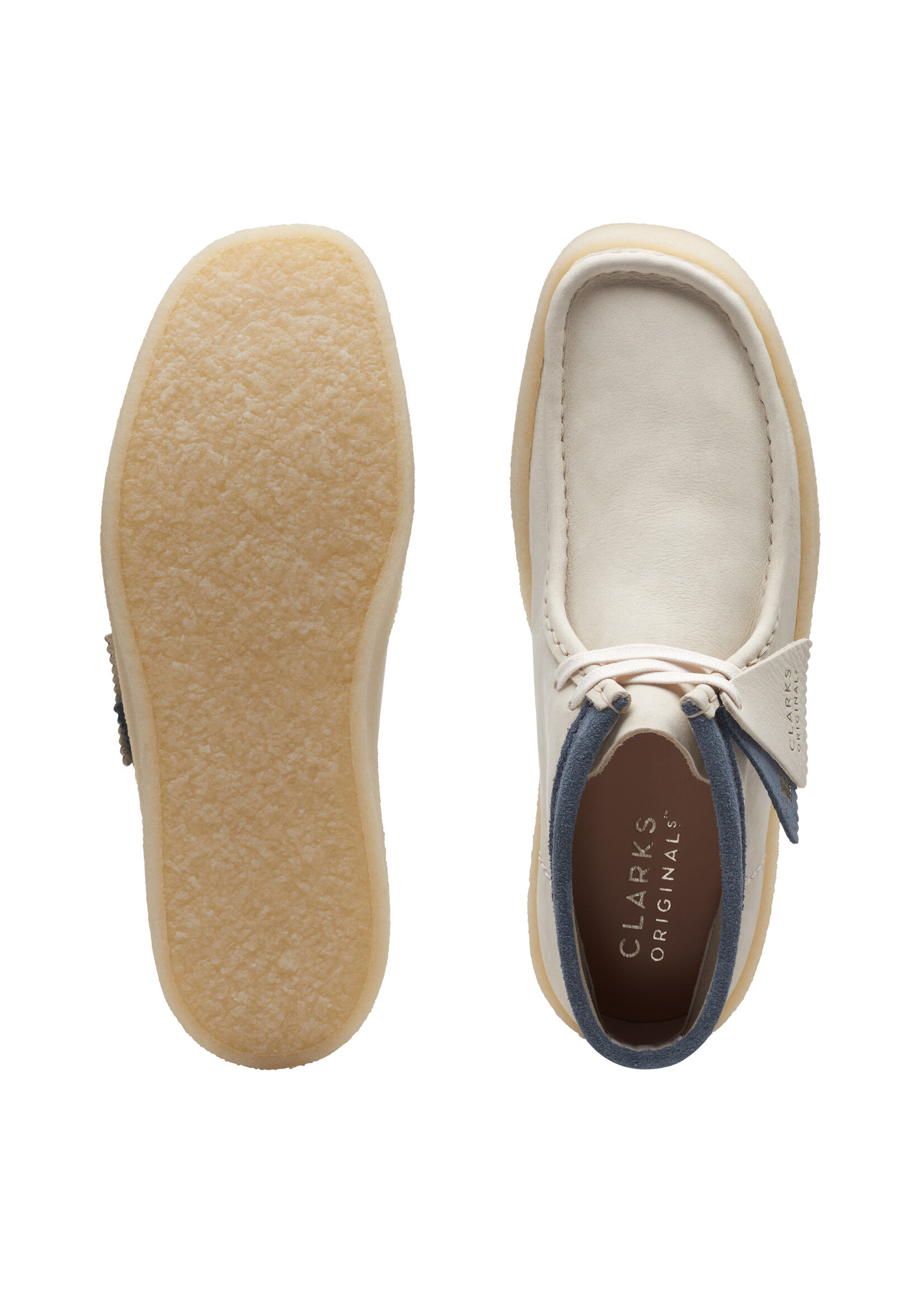 Clarks Mens Originals Icon Wallabee Cup Boot White Nubuck 26171090