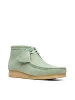 Clarks Mens Originals Iconic Wallabee Boot Light Green Suede | 26169732