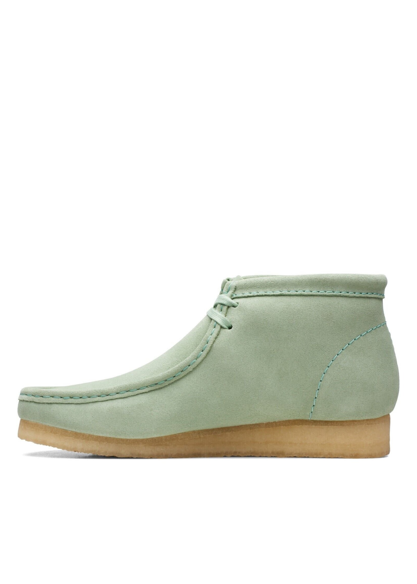 Clarks Mens Originals Iconic Wallabee Boot Light Green Suede | 26169732