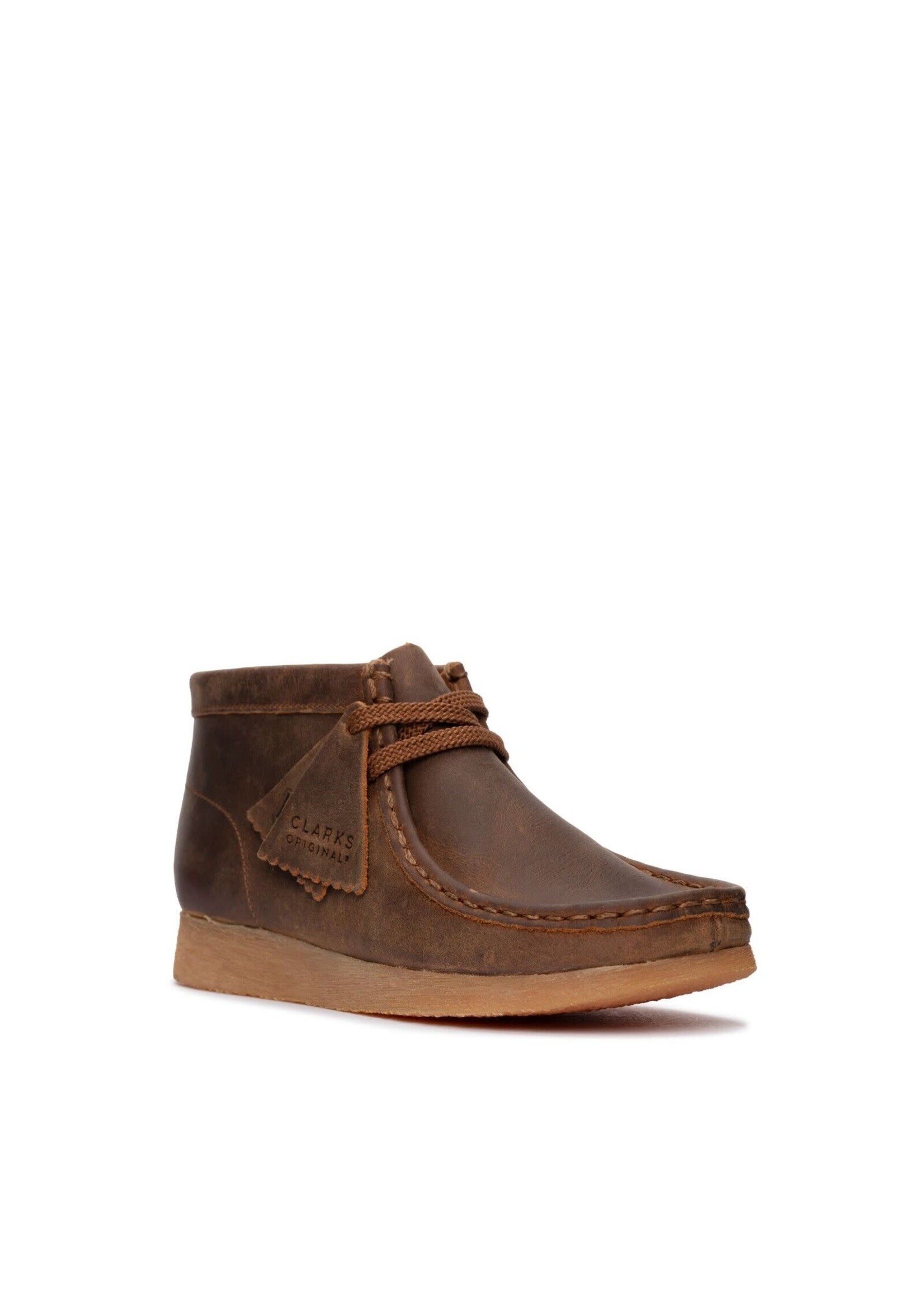 Clarks Older Boys Wallabee Boot O Beeswax Brown Leather 26168134/26142137 (Unisex-child)