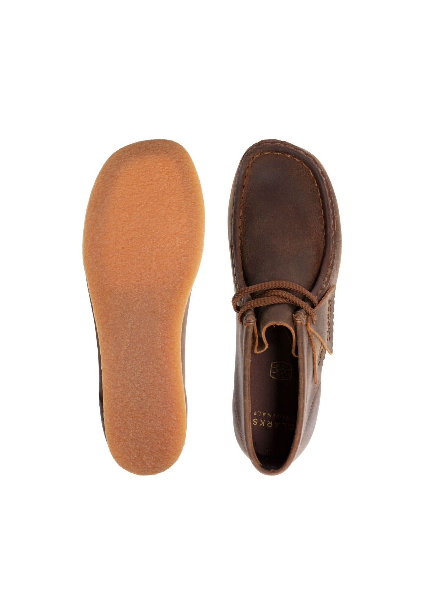 Clarks Older Boys Wallabee Boot O Beeswax Brown Leather 26168134/26142137 (Unisex-child)