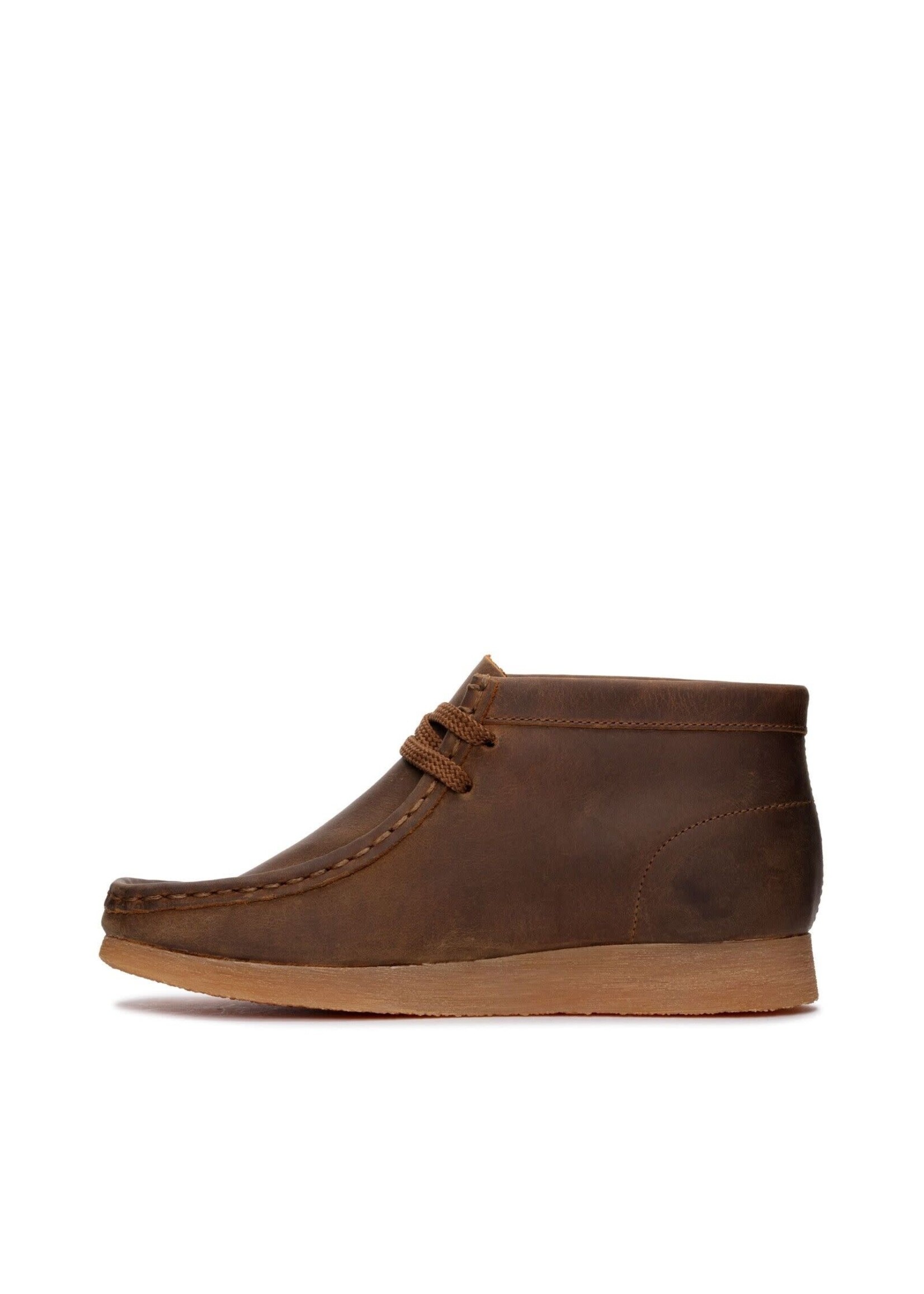 Clarks Older Boys Wallabee Boot O Beeswax Brown Leather 26168134/26142137 (Unisex-child)