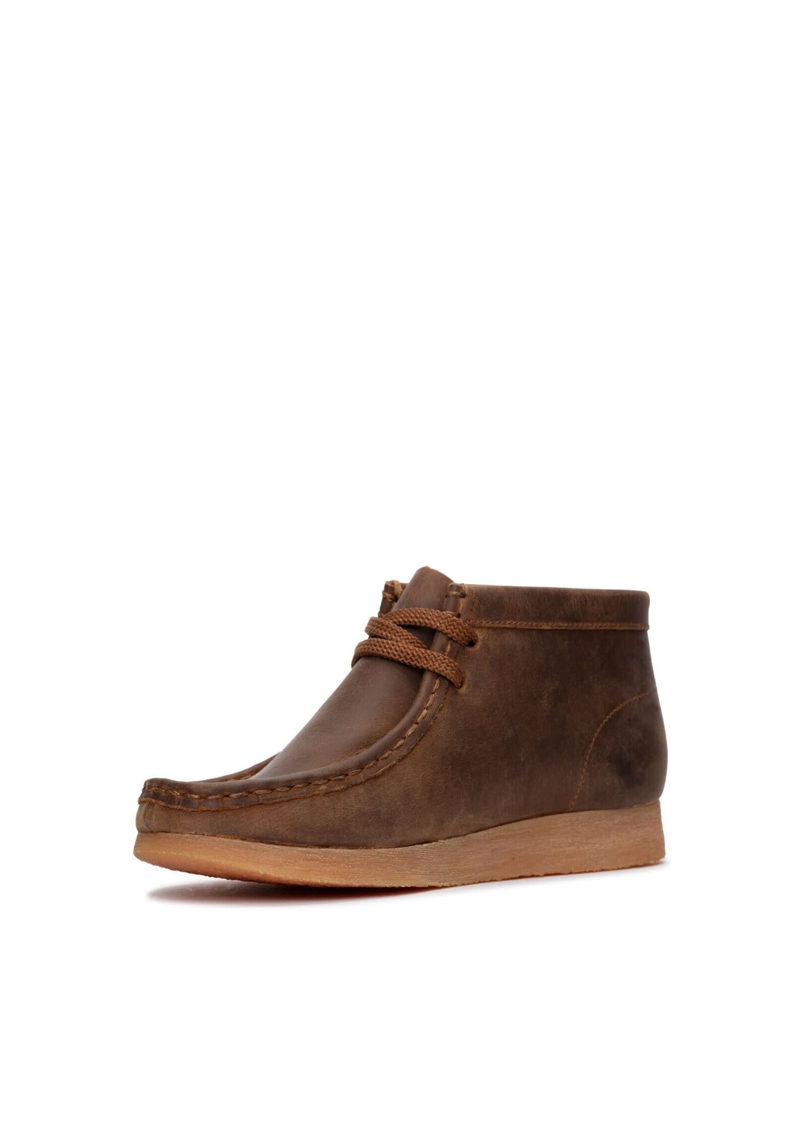 Clarks Older Boys Wallabee Boot O Beeswax Brown Leather 26168134/26142137 (Unisex-child)