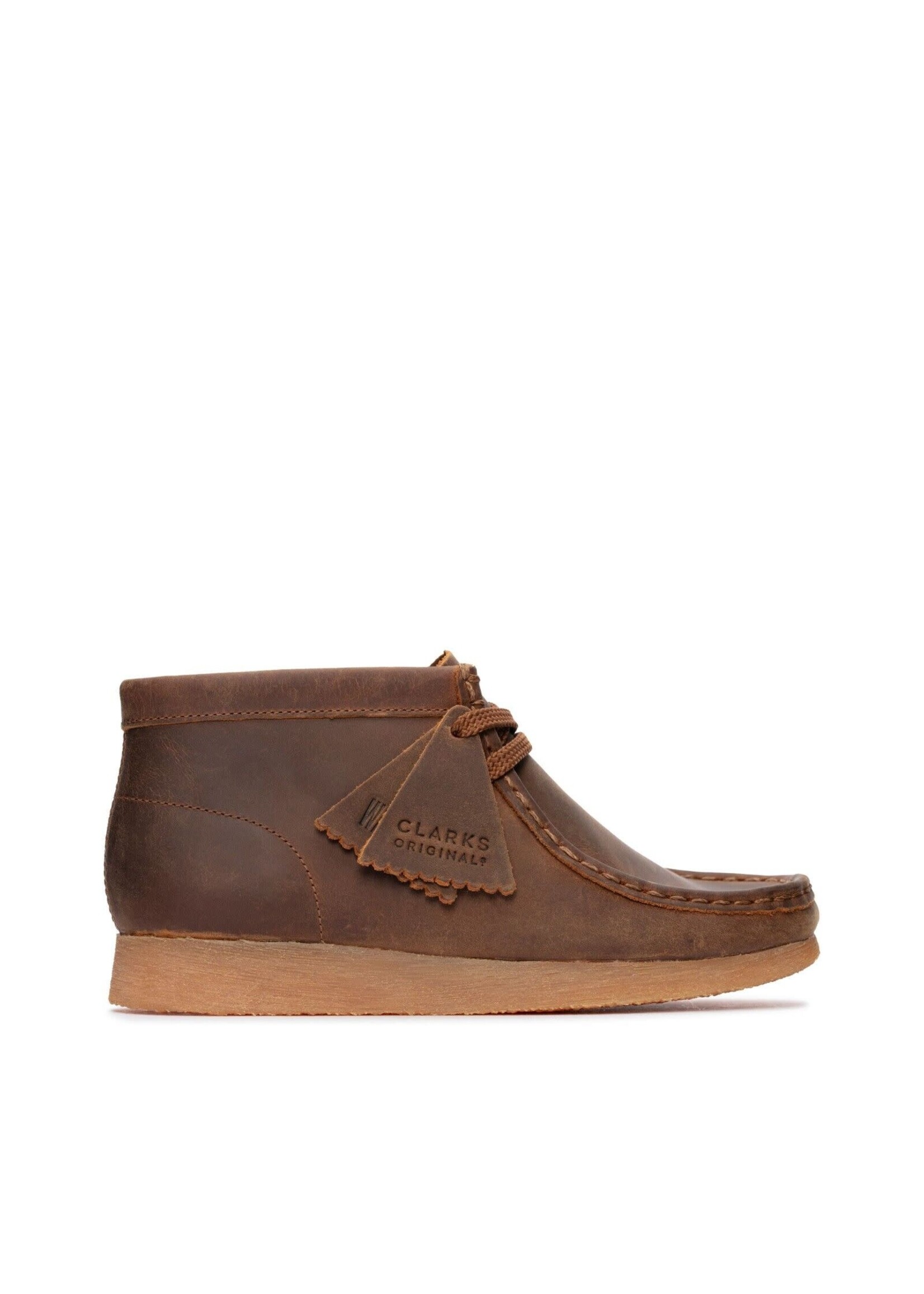 Clarks Older Boys Wallabee Boot O Beeswax Brown Leather 26168134/26142137 (Unisex-child)