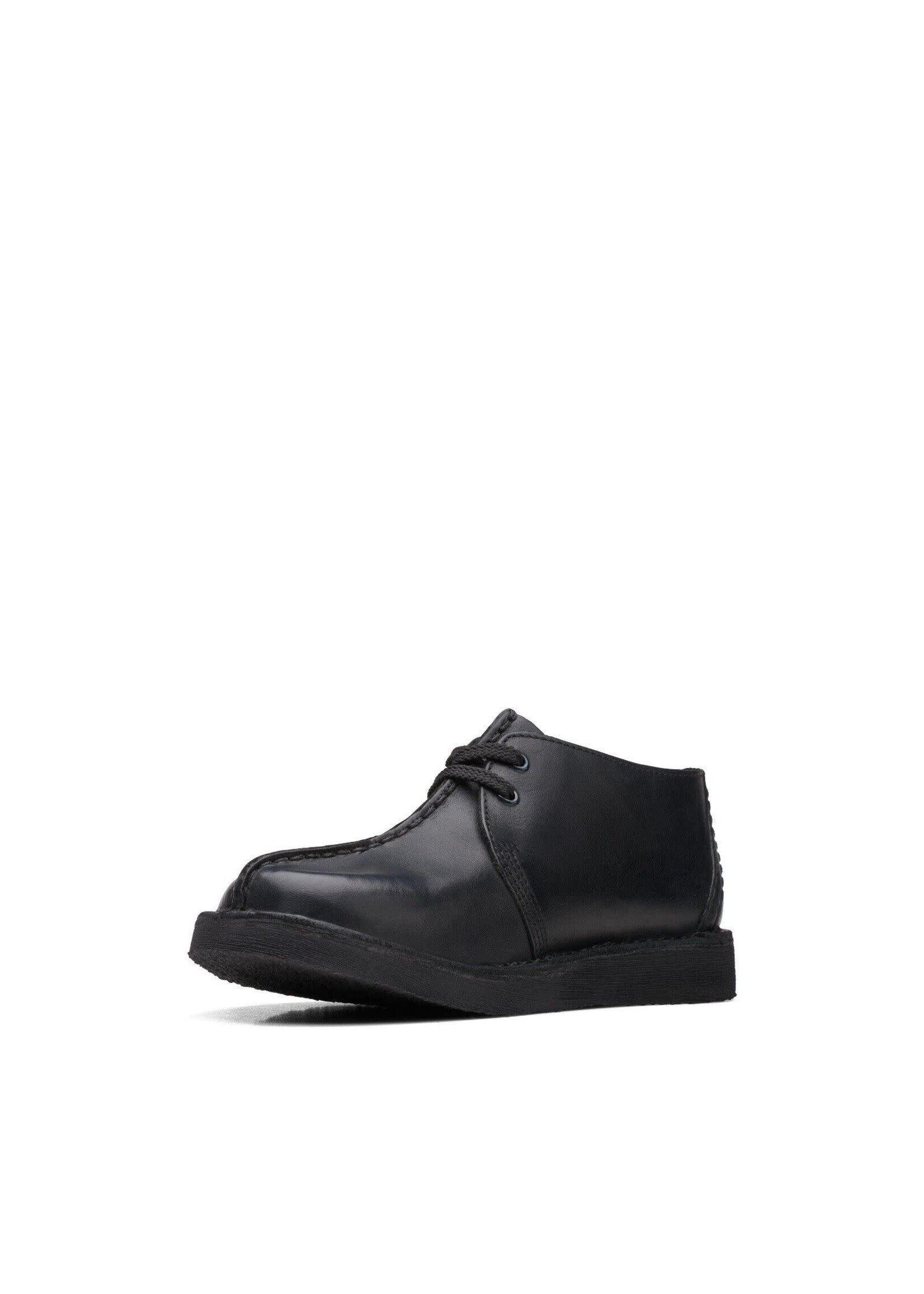 Clarks Older Boys Desert Trek O Black Leather 26168132 (Unisex)