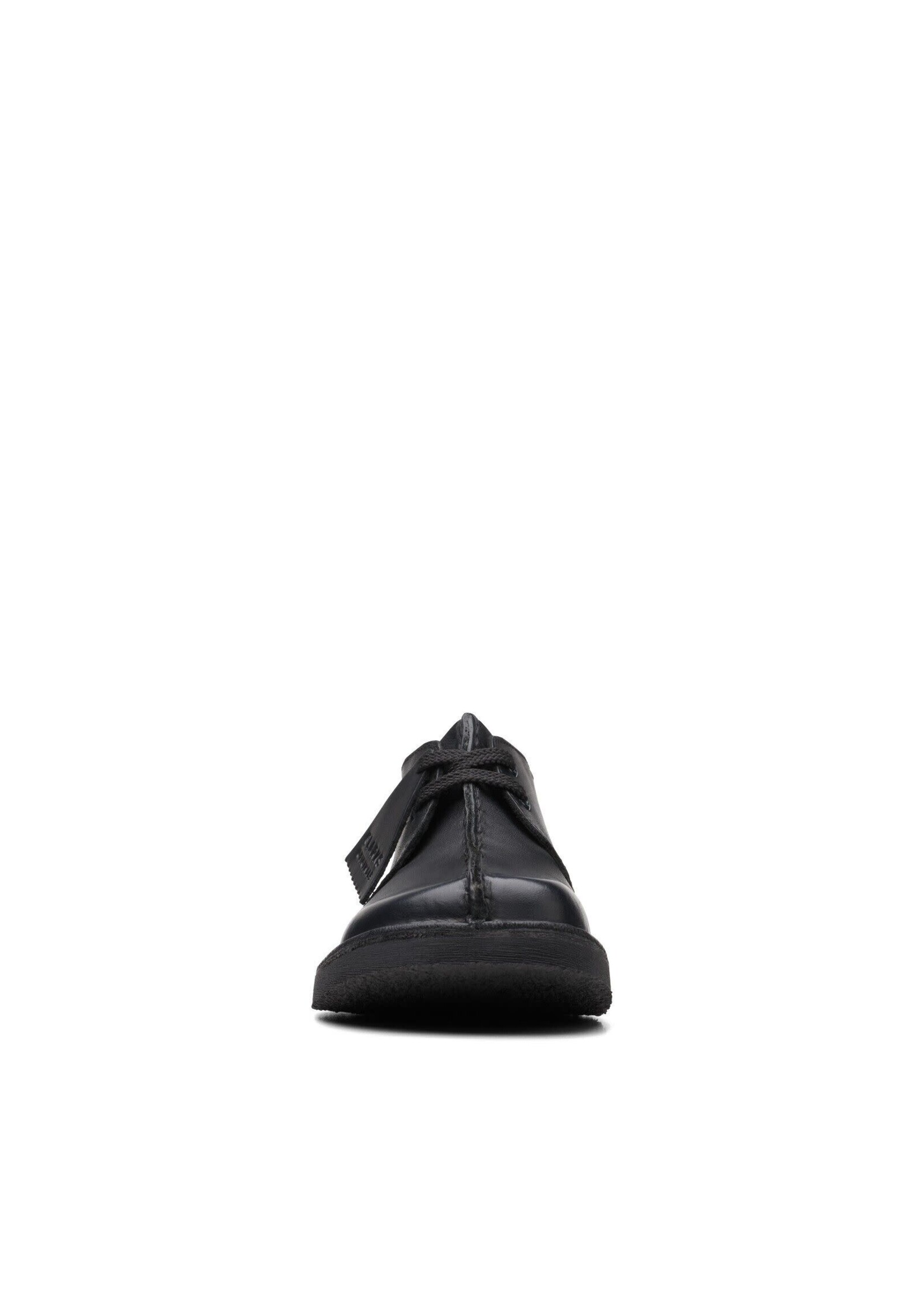 Black leather desert clarks deals