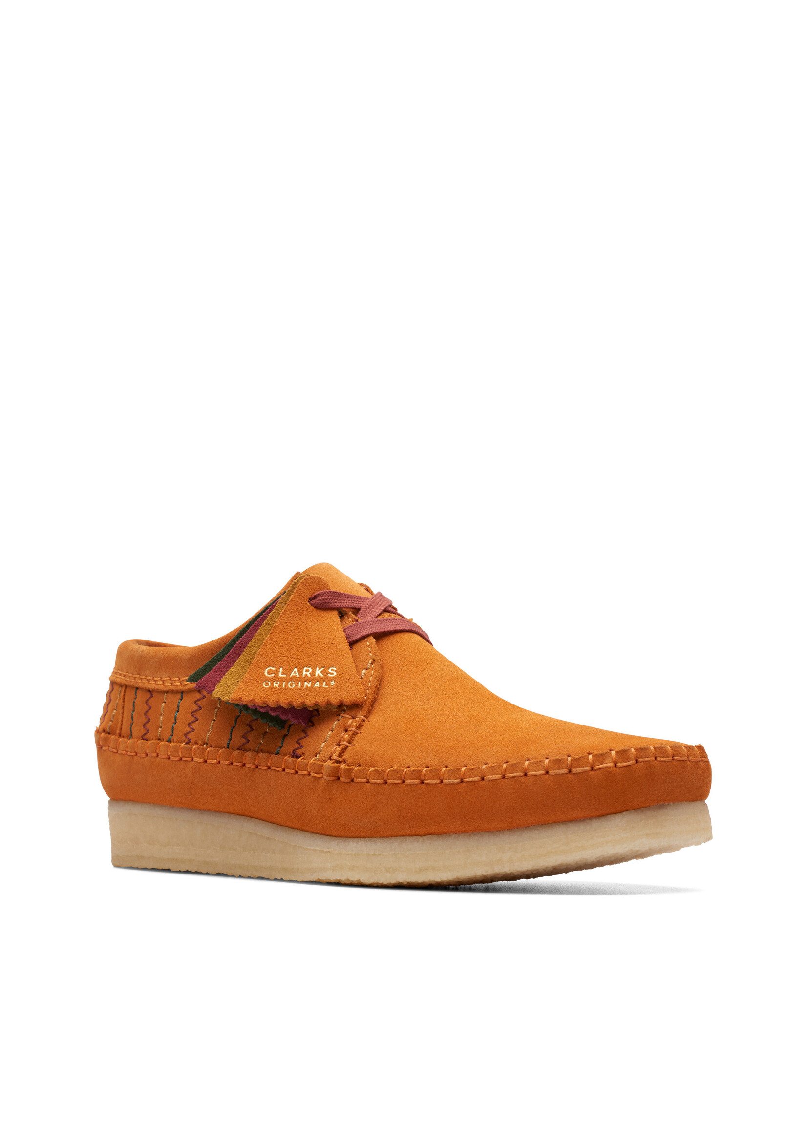 Clarks Mens Weaver Originals Shoes  Burnt Orange Combination | 26174517