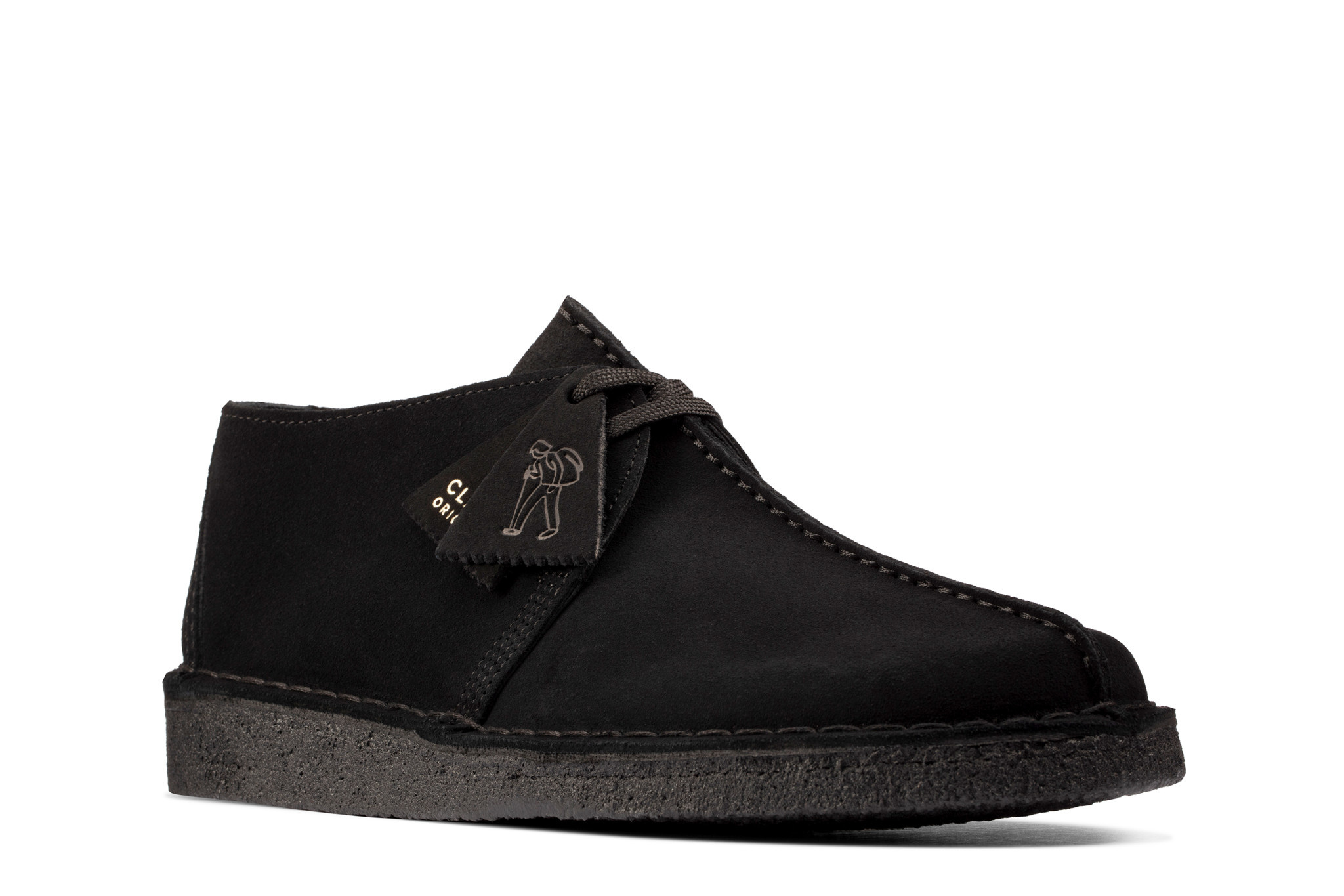 国内配送 CLARKS WMNS DESERT BOOT BLACK SUEDE Clarks Desert boot (black suede) - Rennies Shoe Store