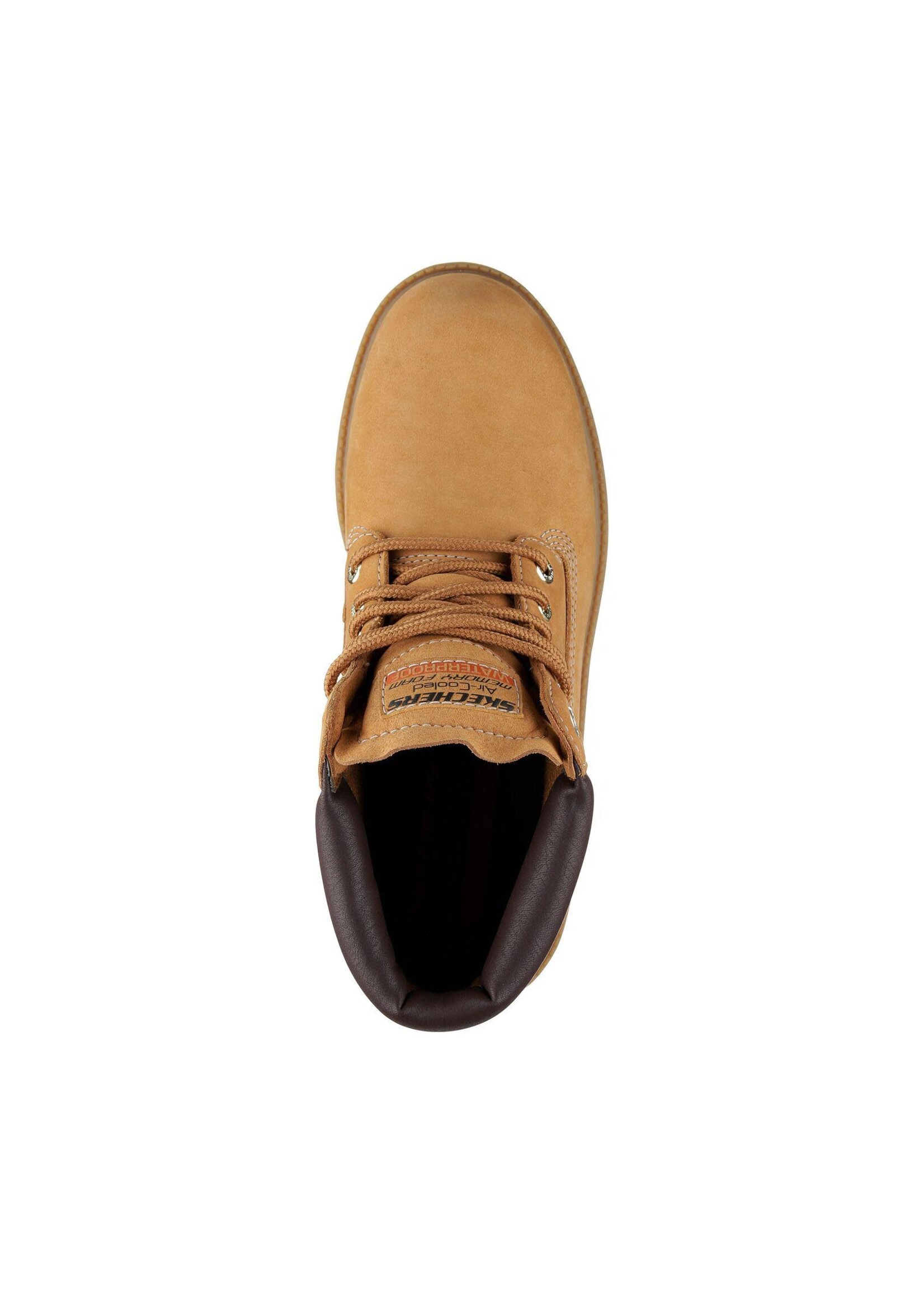 Skechers Mens Waterproof Boots Sergeants Verdict 4442 Wheat Tan Air-Cooled Comfort