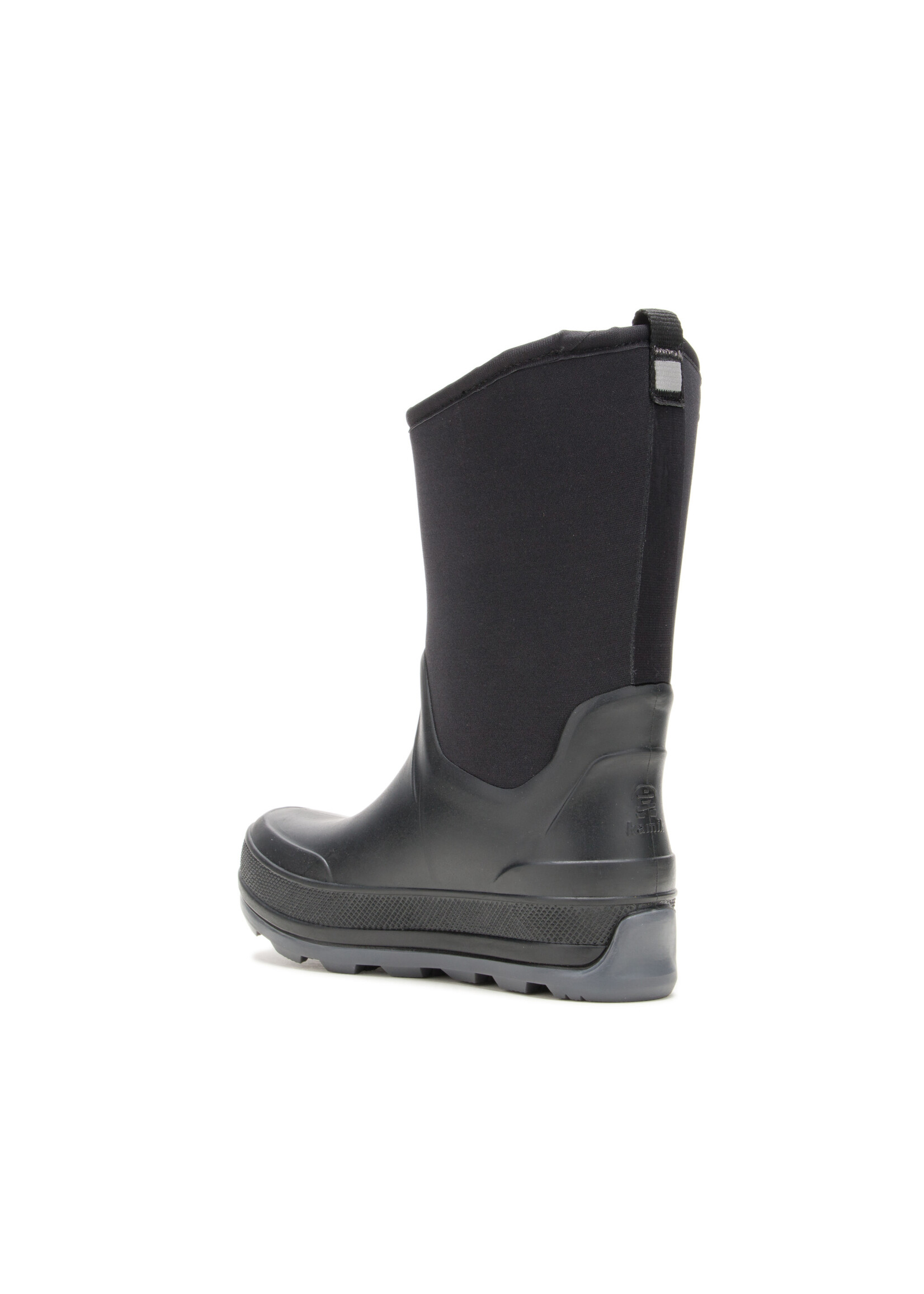the Kamik Store Waterproof The Kid's TIMBER Rain Boots Comfortable down to -20°C Black