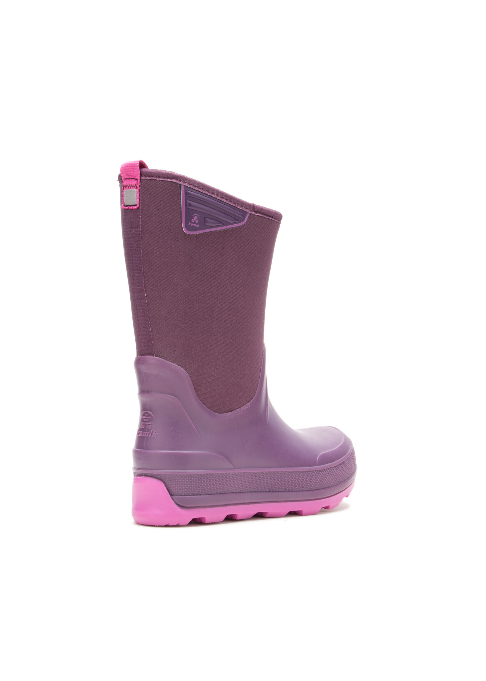 the Kamik Store Waterproof The Kid's TIMBER Rain Boots Comfortable down to -20°C Grape Purple