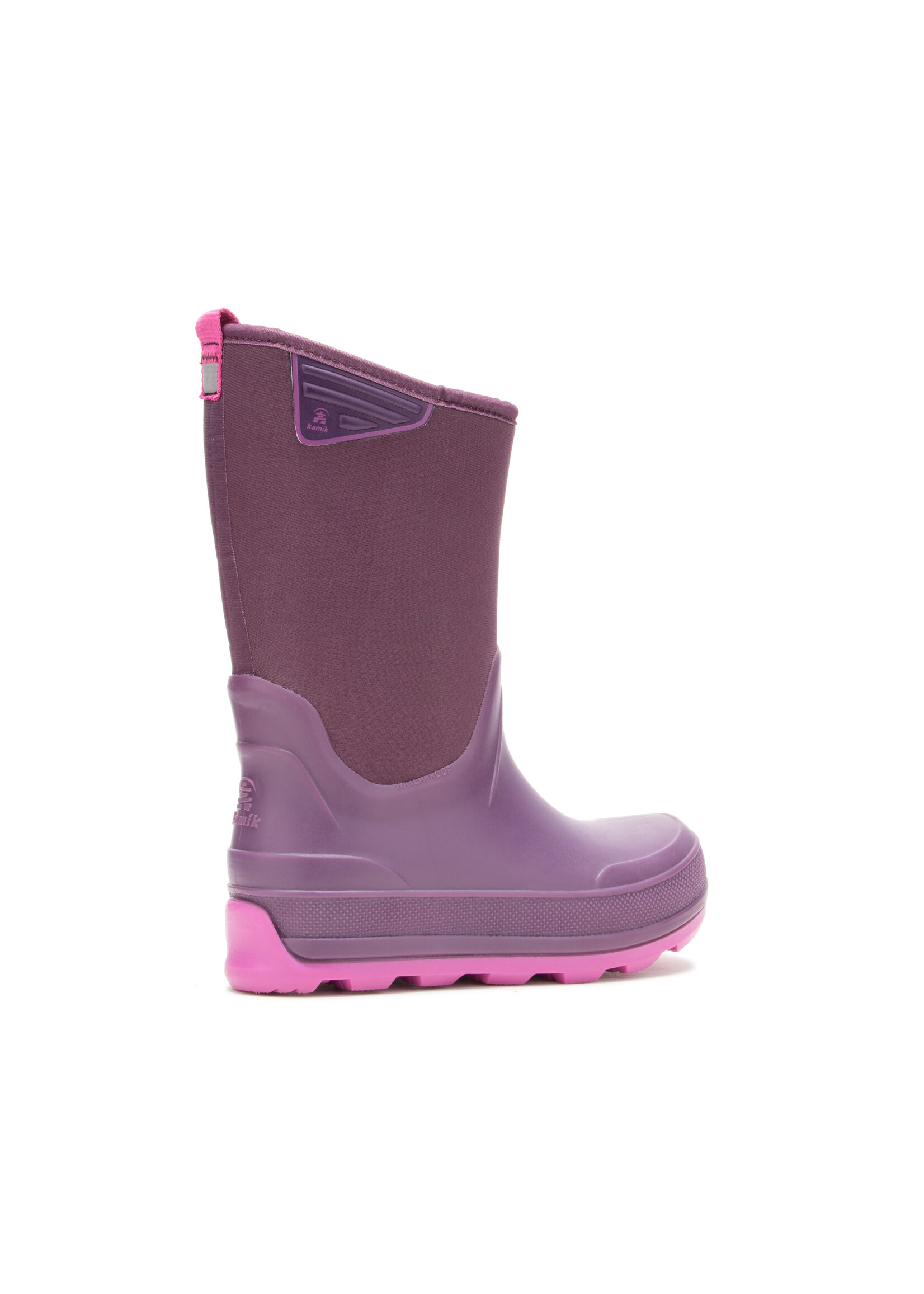 the Kamik Store Waterproof The Kid's TIMBER Rain Boots Comfortable down to -20°C Grape Purple