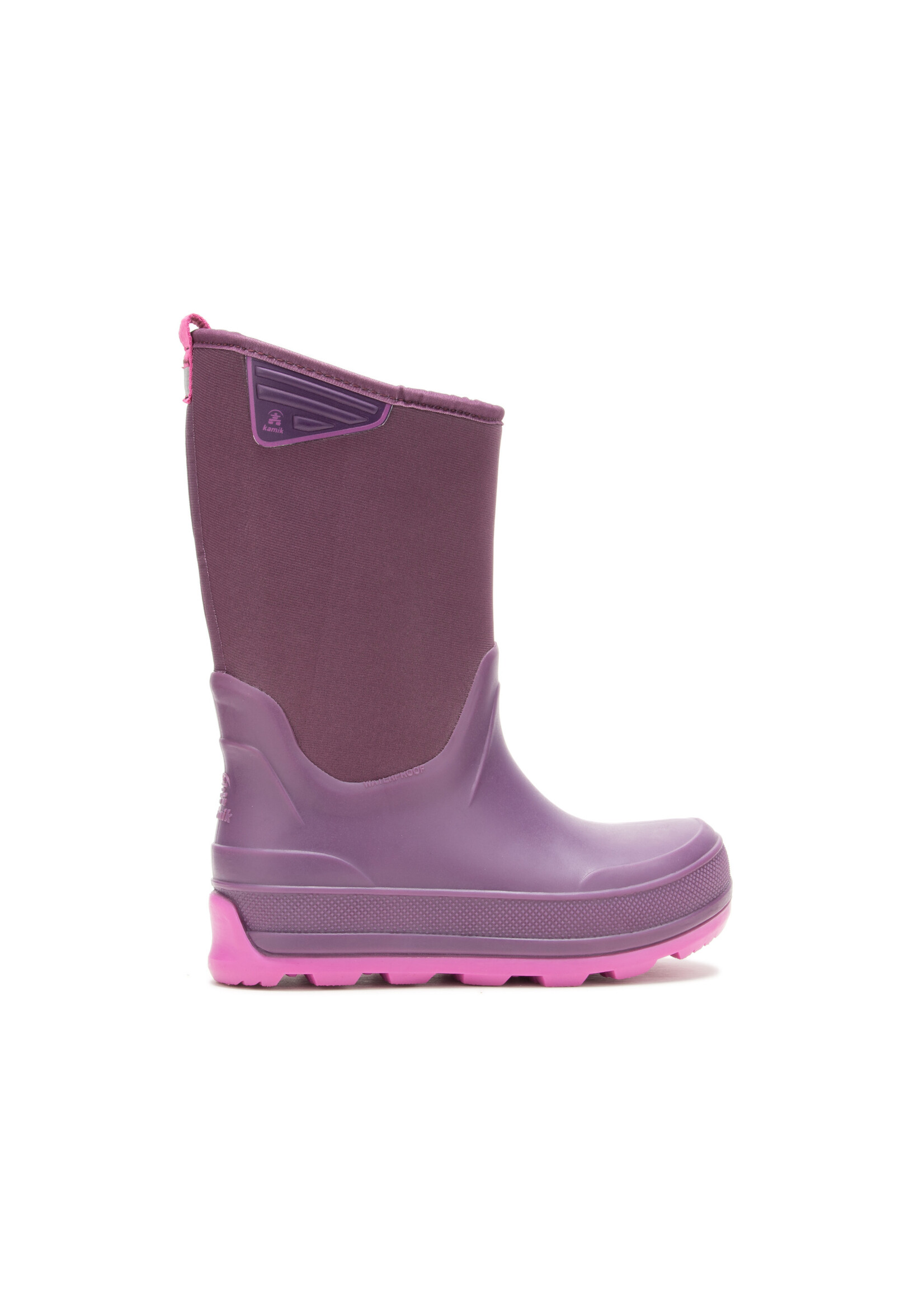 the Kamik Store Waterproof The Kid's TIMBER Rain Boots Comfortable down to -20°C Grape Purple