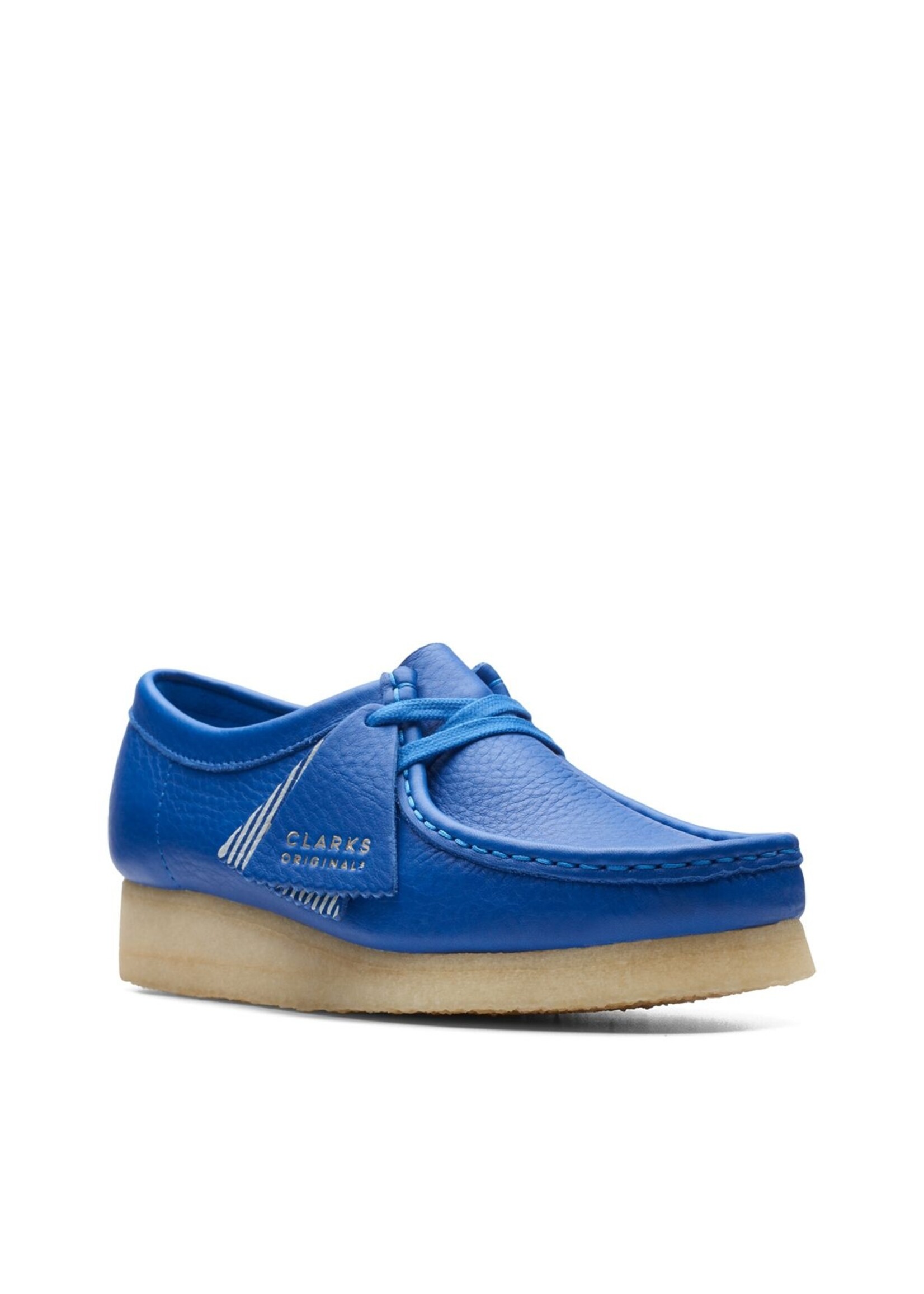 Clarks Womens Originals Icon Wallabee Bright Blue Leather | 26174009