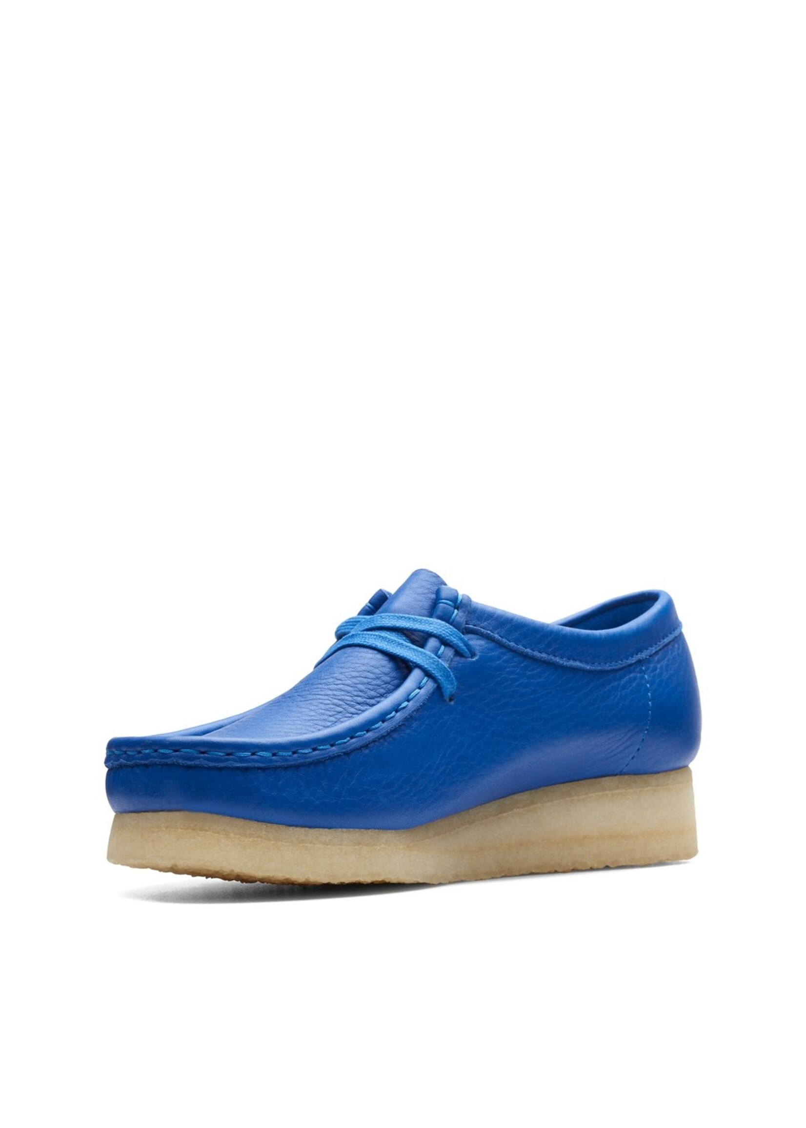 Clarks Clarks Womens Wallabee. Bright Blue Leather | 26174009