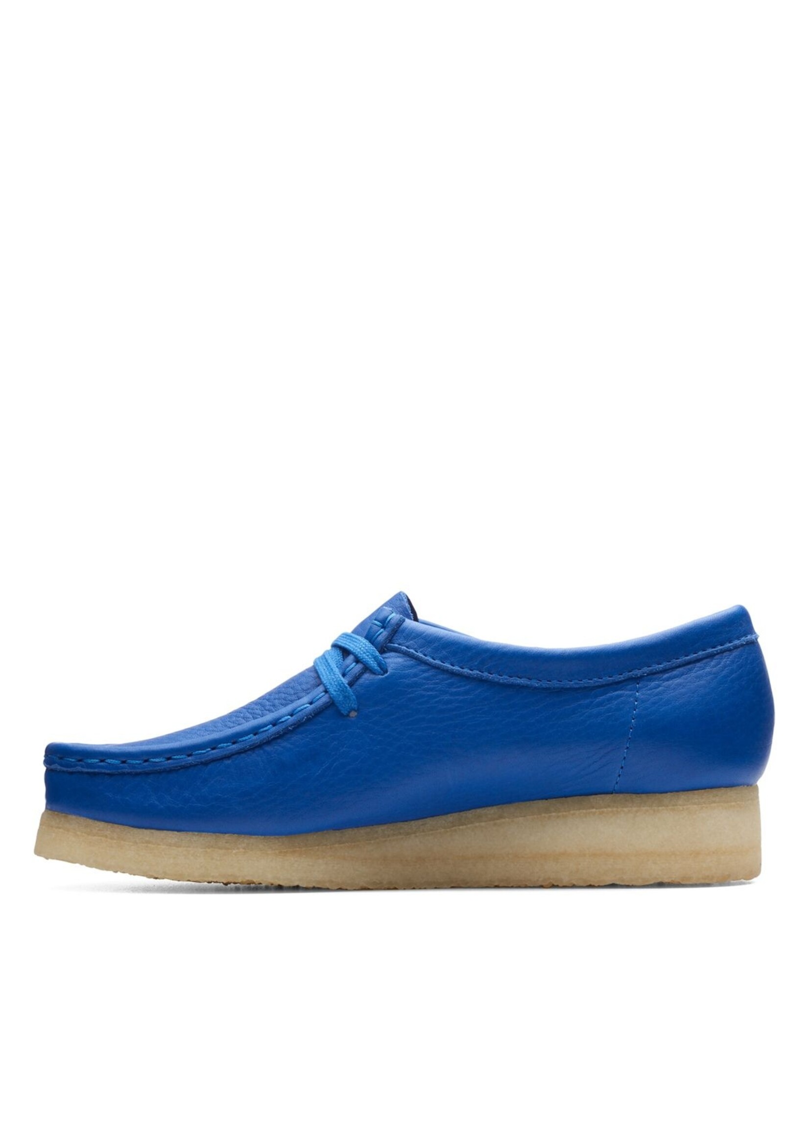 Clarks Clarks Womens Wallabee. Bright Blue Leather | 26174009