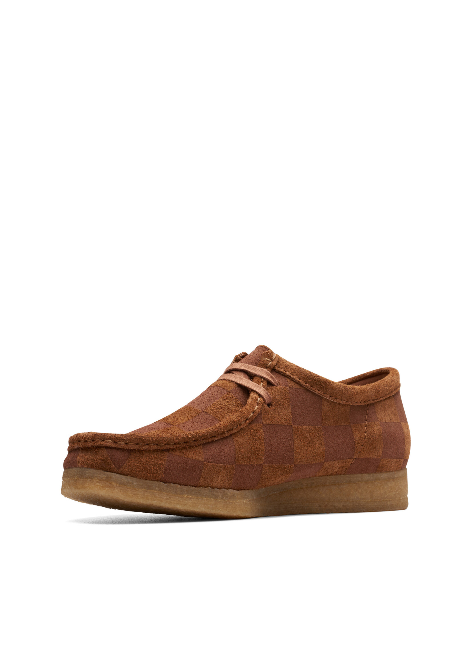 Men's Wallabee Cola Check Brown | 26173636 - SHOE PLUS - Low Prices ...