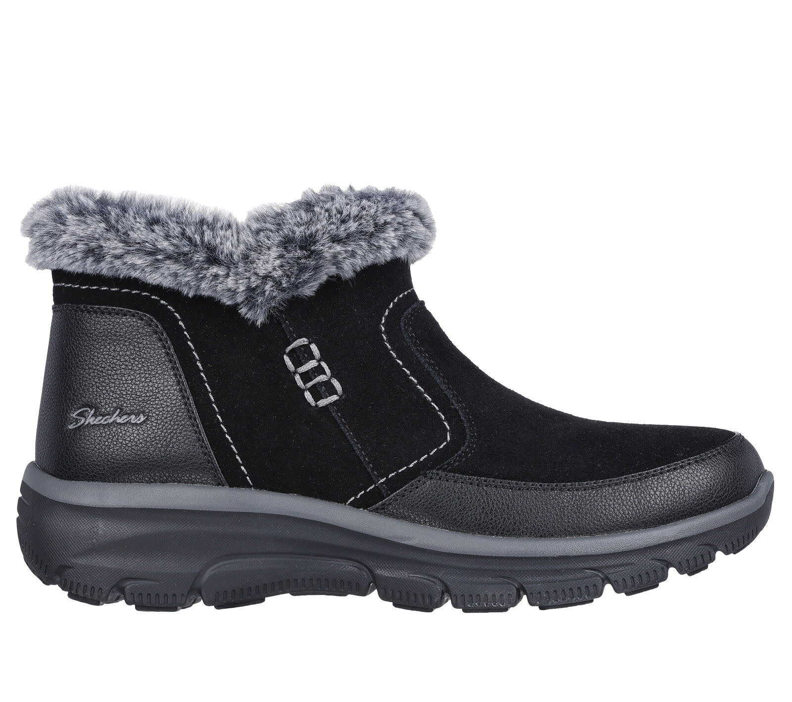 Skechers Women's Easy Going Warm Escape Fashion Boot Black - SHOE PLUS